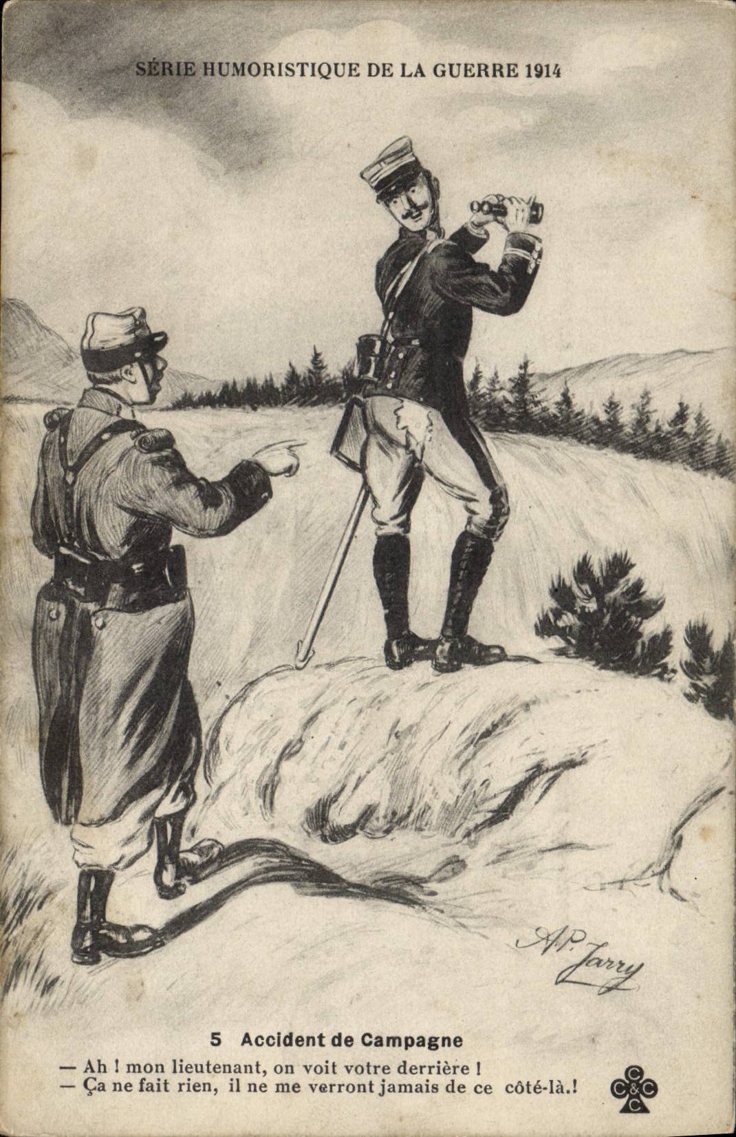 CPA Militaria Accident de campagne 