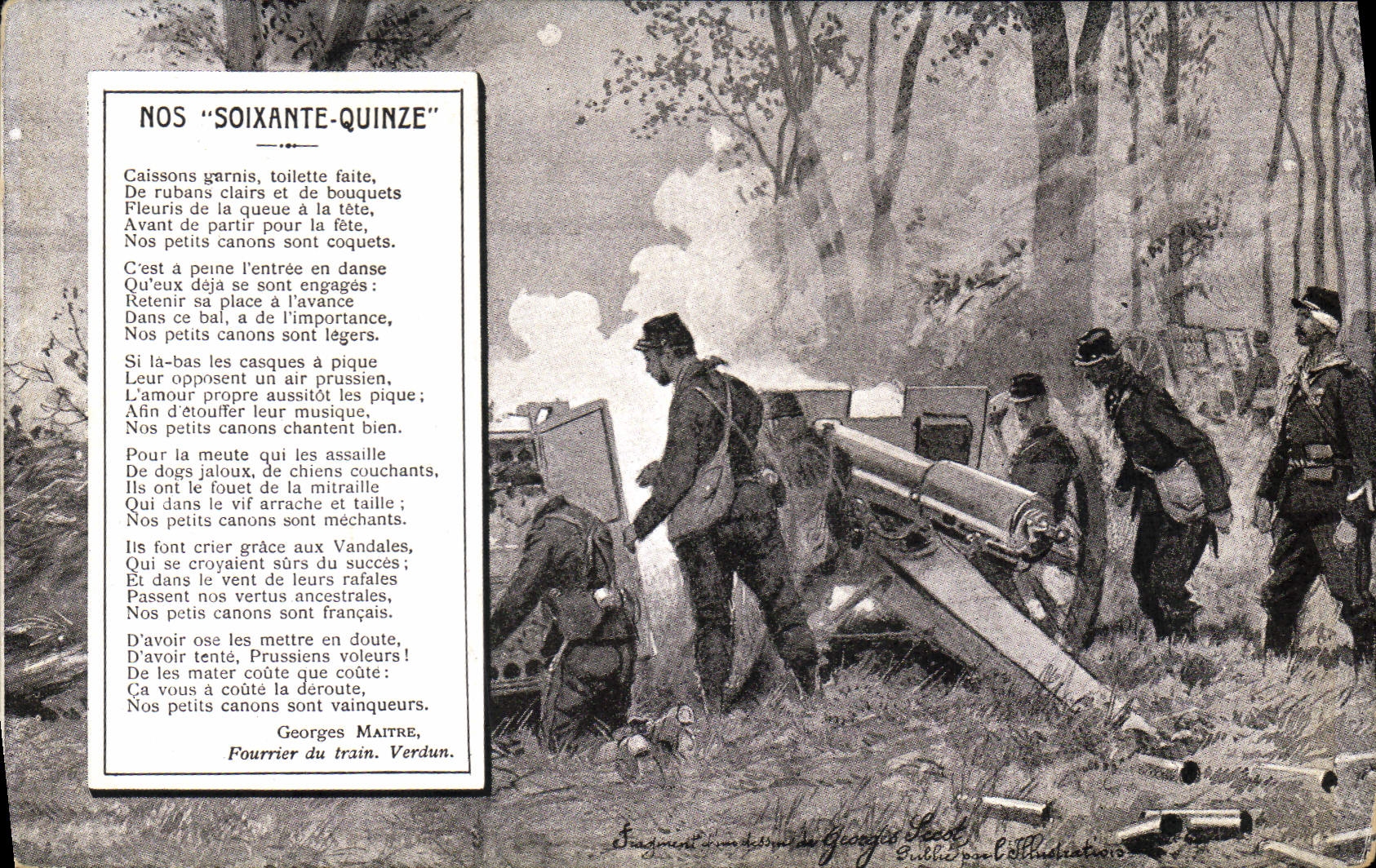 CPA Militaria Nos soixante Quinze