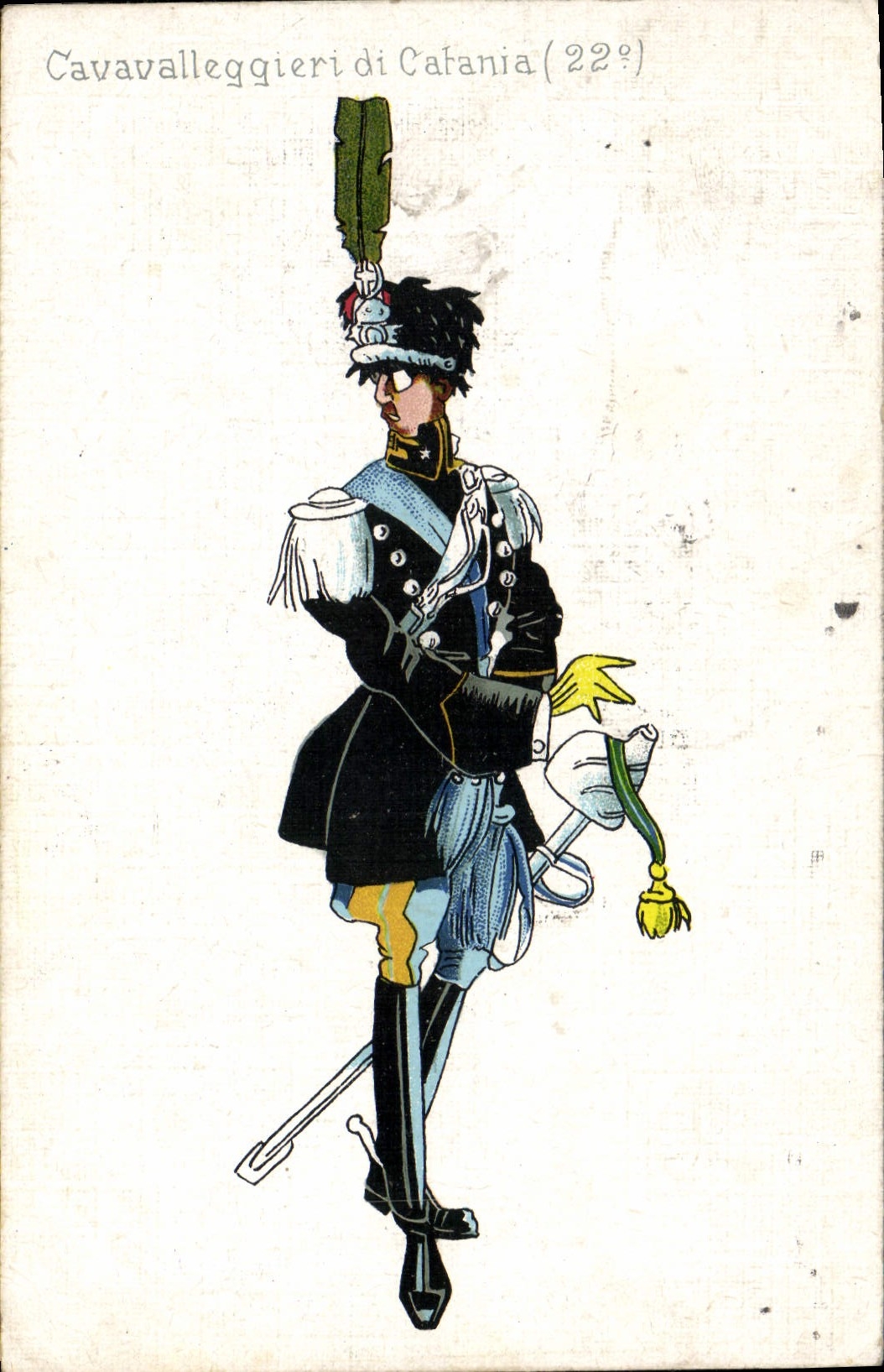 CPA Militaria Cavavalleggieri di Catania 22e 