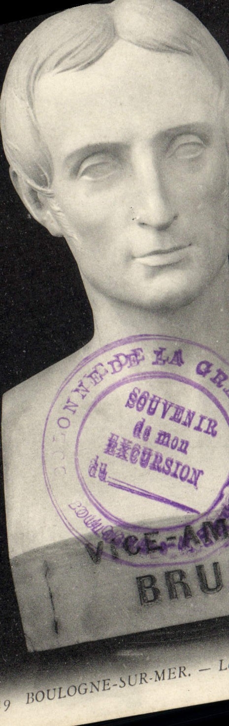 Vintage Postcard Boulogne on Sea the column of the large army the Vice Admiral Bruix