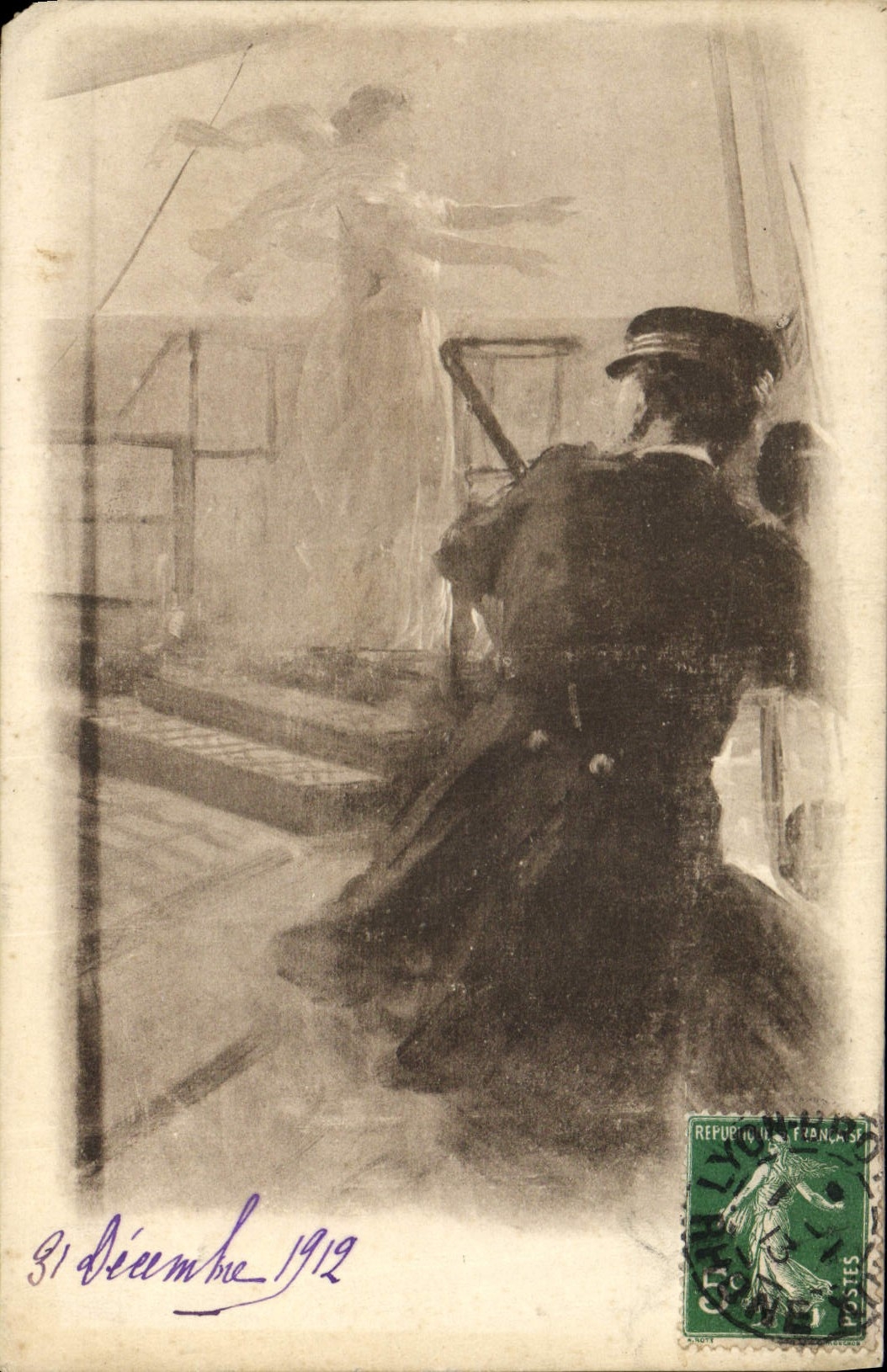 Vintage Postcard Fantasy Marine Illustrator