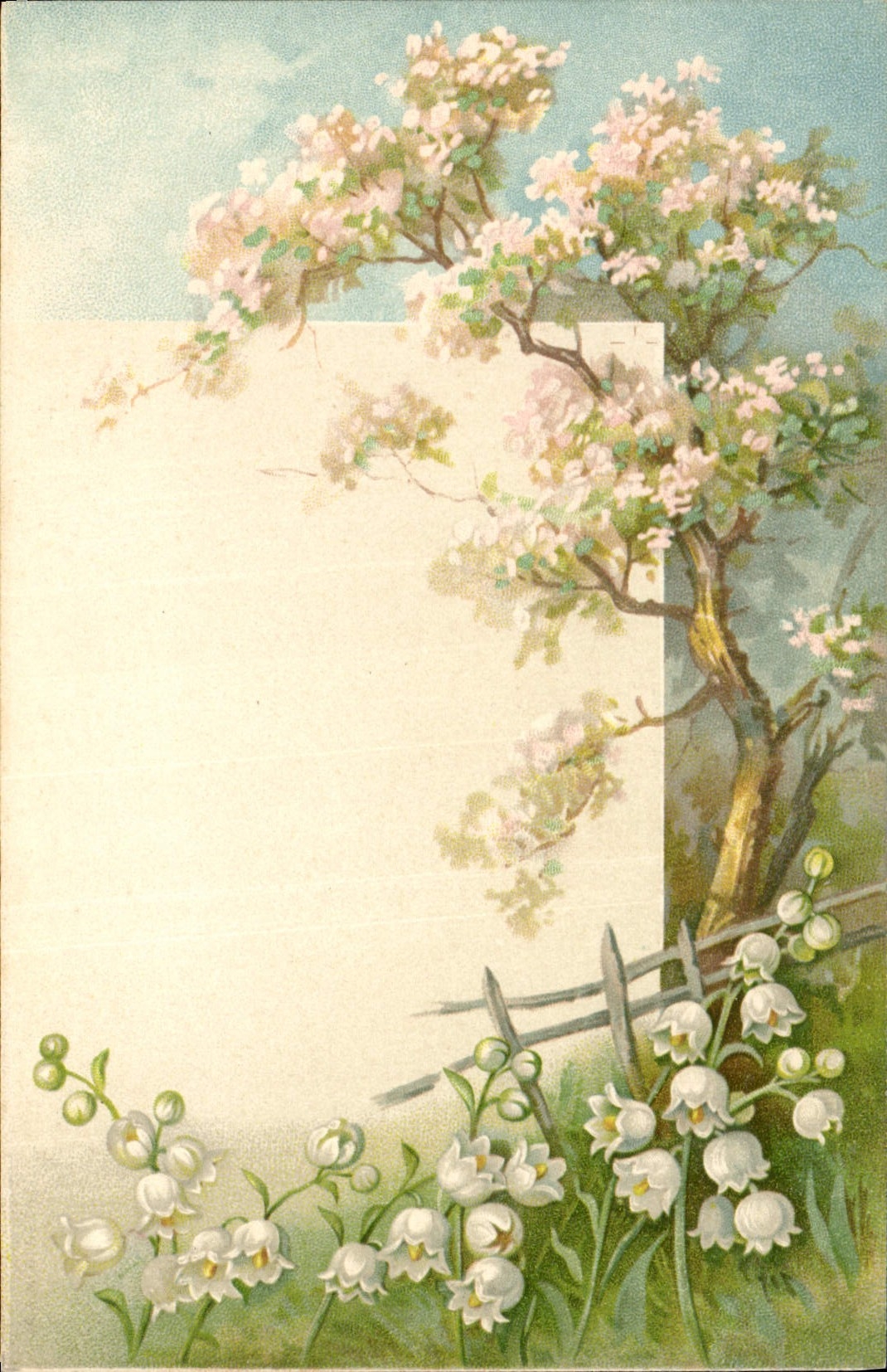 Vintage Postcard Fantasy Illustrator Lily of the valley