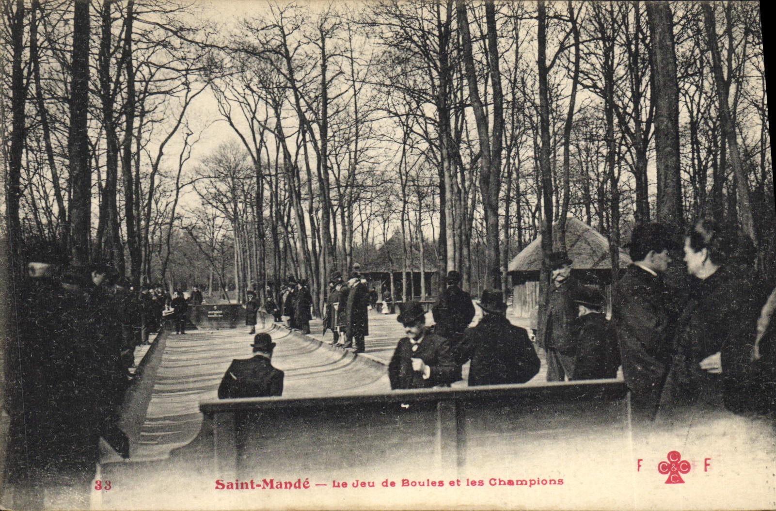 Vintage Postcard Petanque Saint Begs for the set of balls and the champions