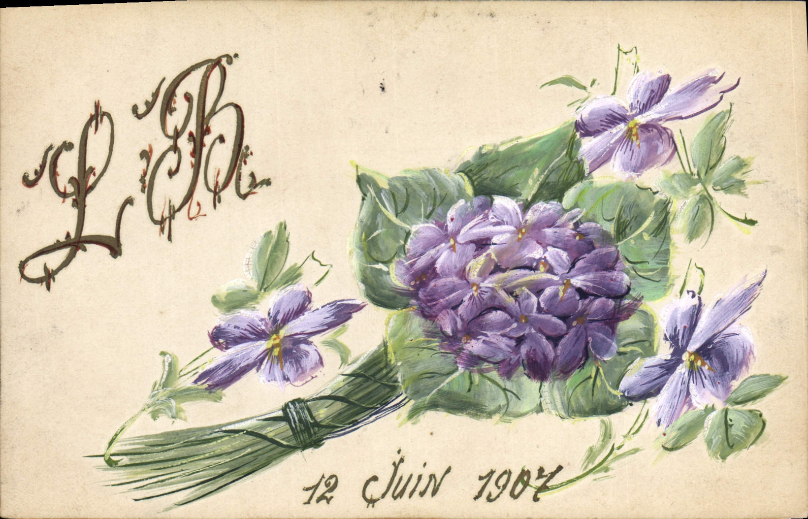 Vintage Postcard Fantasy Flowers (the hand has)