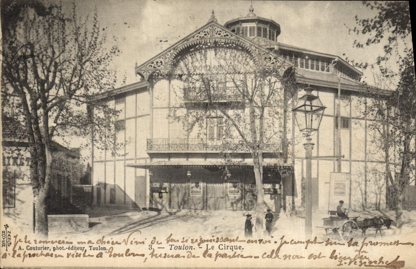 Vintage Postcard Toulon the Circus