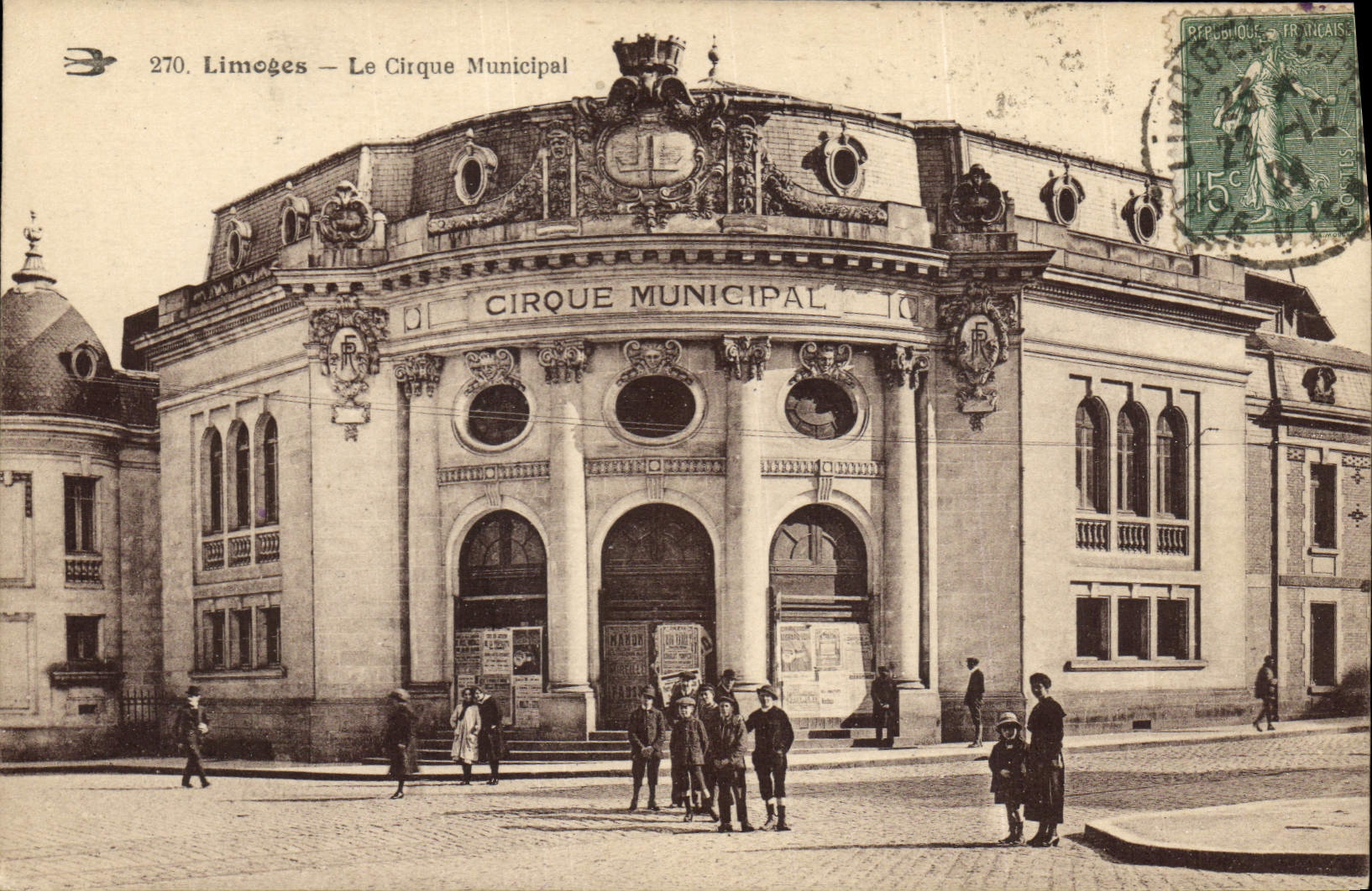 Vintage Postcard Limoges the Municipal circus