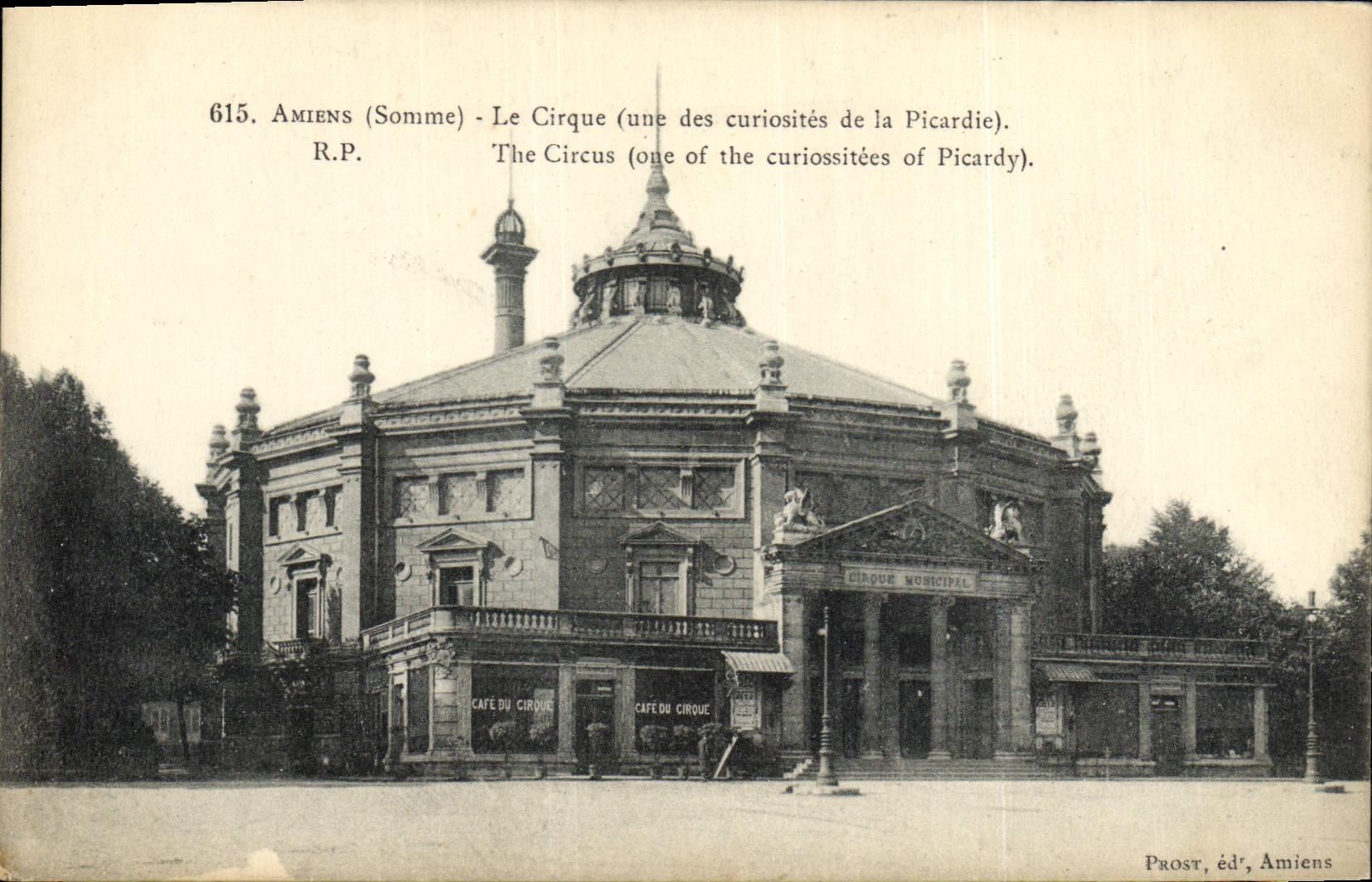 Vintage Postcard Amiens the Circus One of curiosities of Picardy