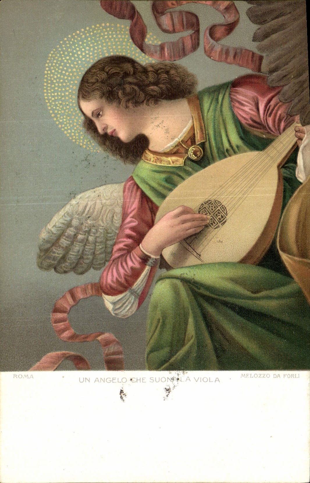 CPA Un angelo Che Suonala Viola 