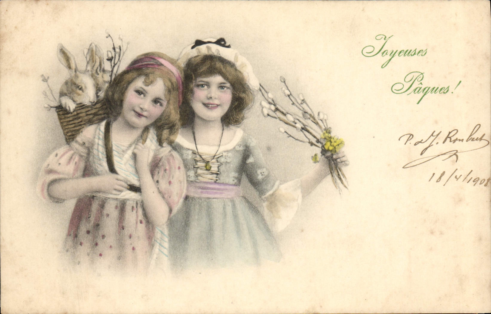 CPA Lapin Lapins Enfants