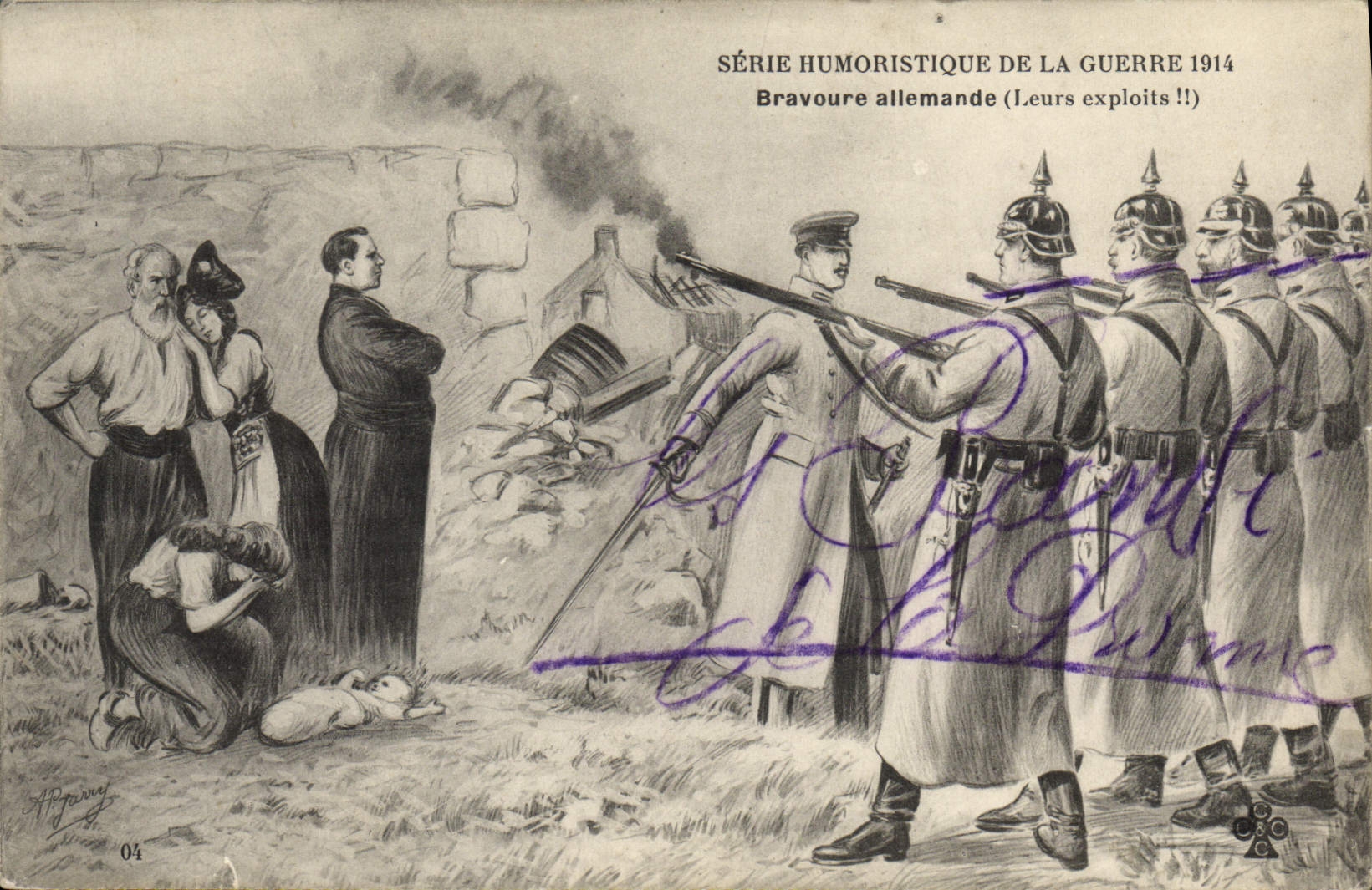 CPA Militaria Bravoure allemande Leurs exploits Alsace 