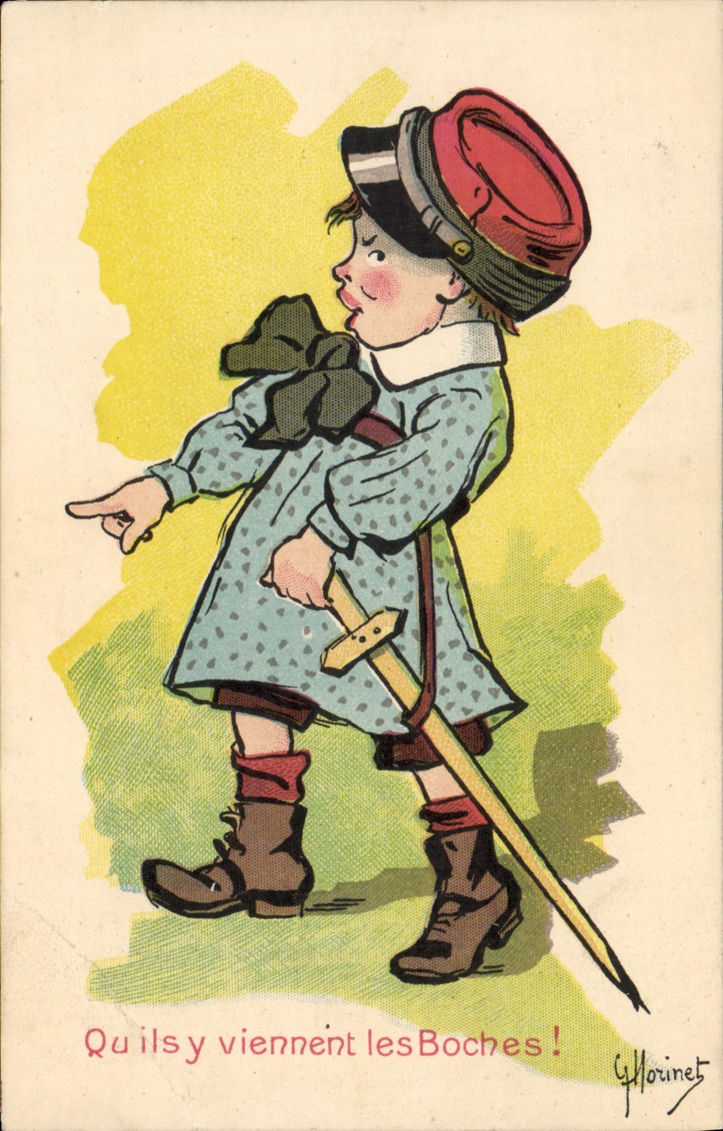 Vintage Postcard Militaria That they come there the Boches