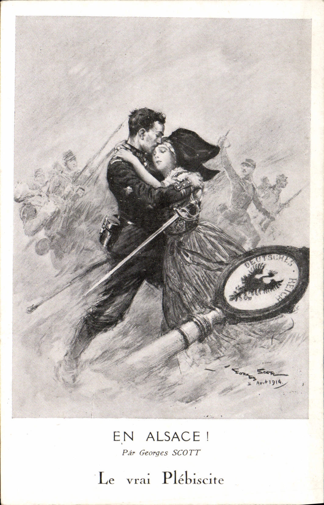 CPA Militaria En Alsace Georges Scott le vrai plebiscite 