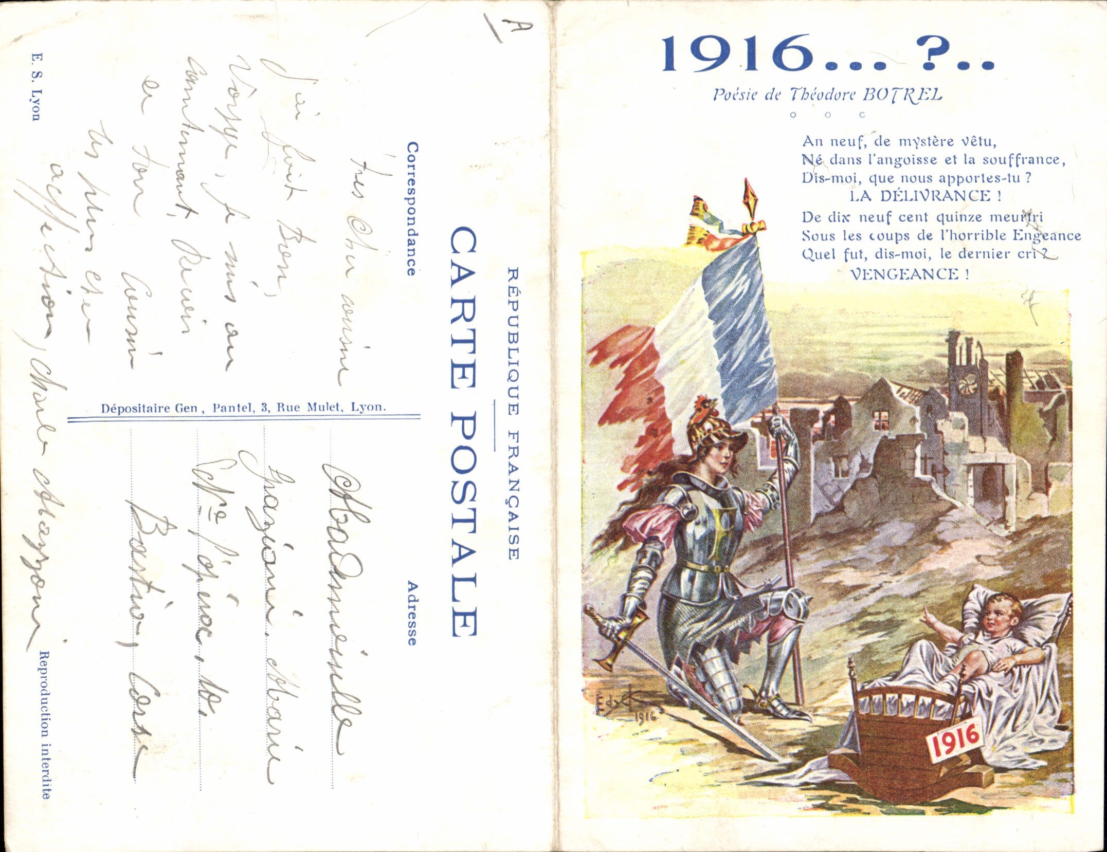 CPA Militaria 1916 ? Theodore Botrel 