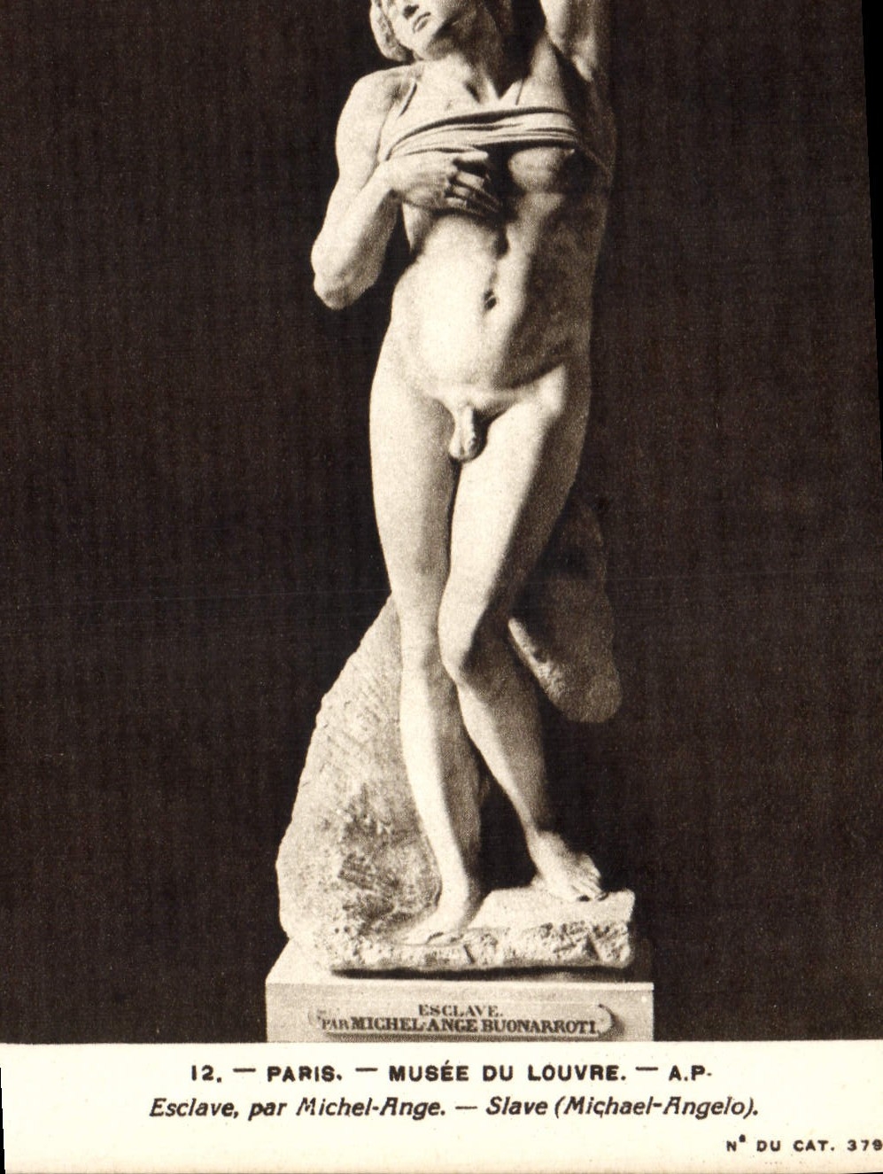 CPA Paris Musee du Louvre Esclave par Michel Ange