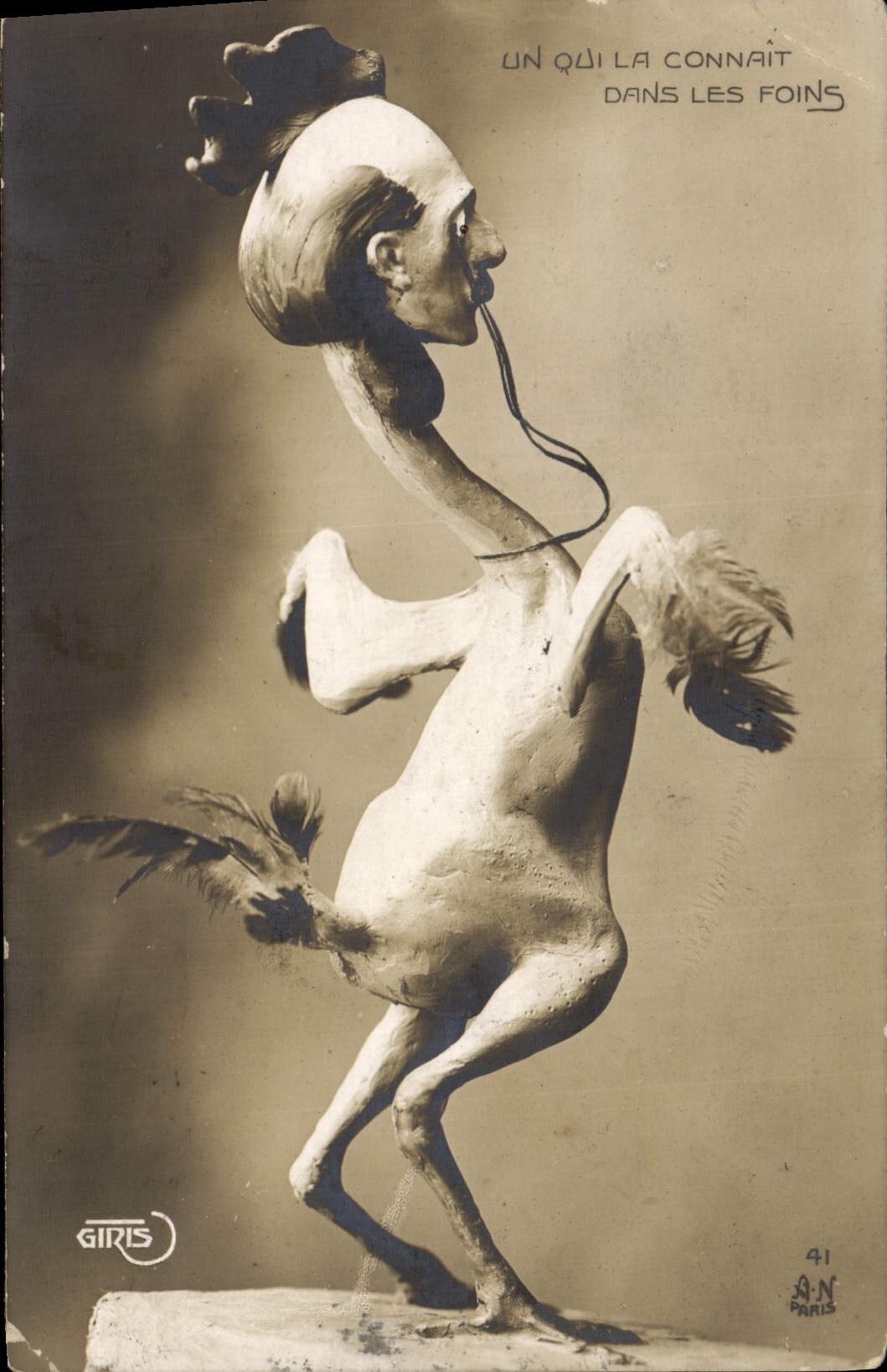 CPA Un qui connait dans les foins