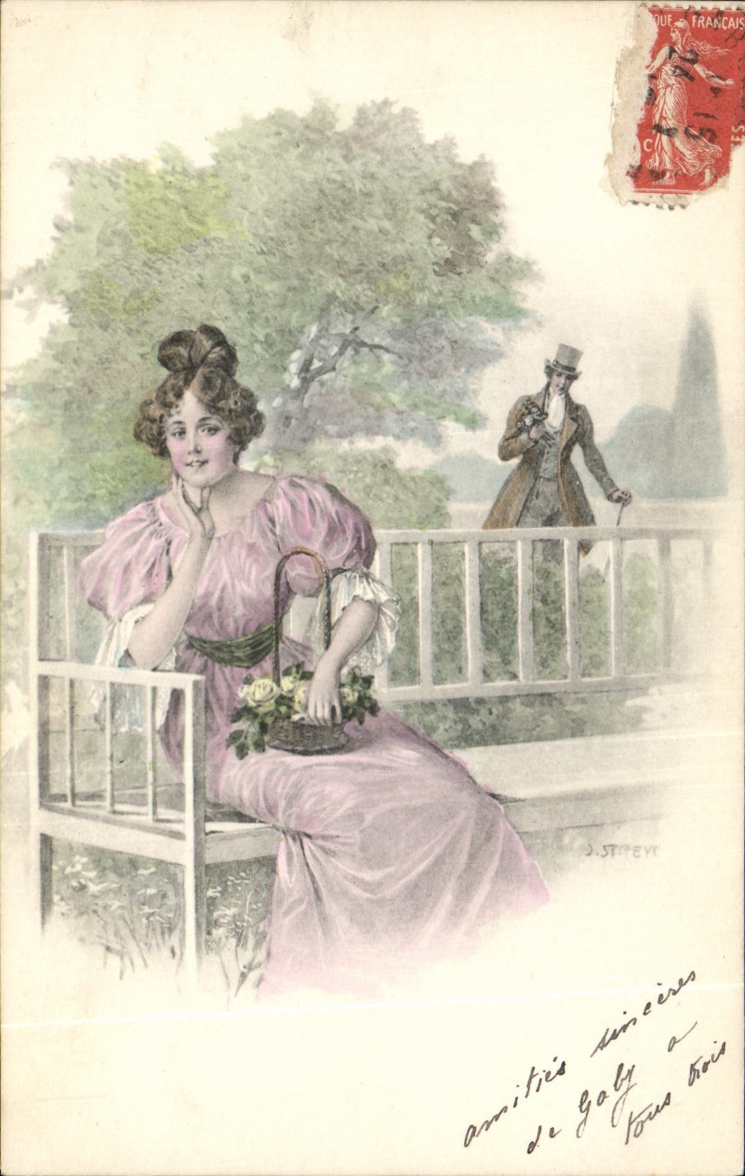 CPA Fantaisie Illustrateur Femme 