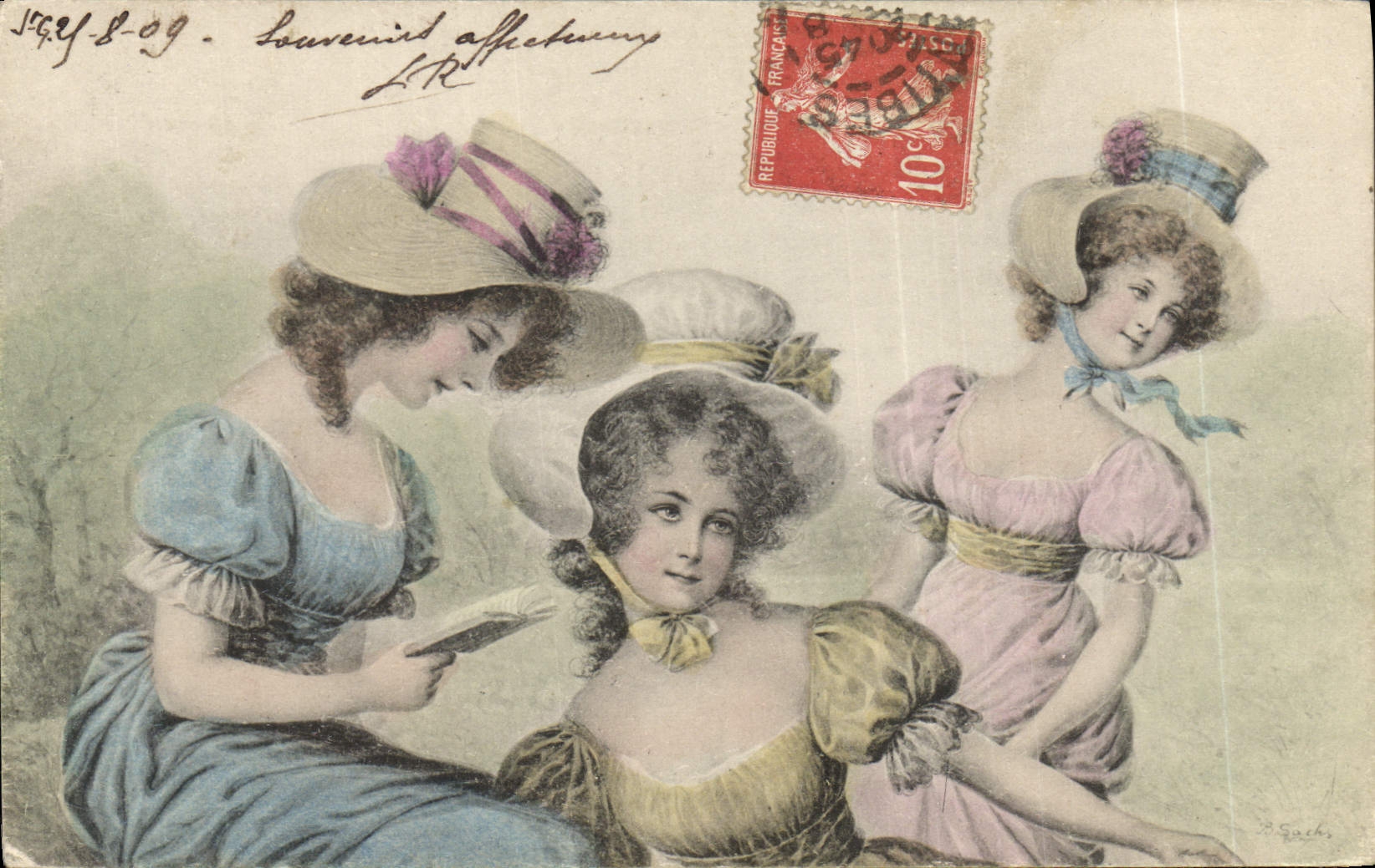 CPA Fantaisie Illustrateur Femmes 