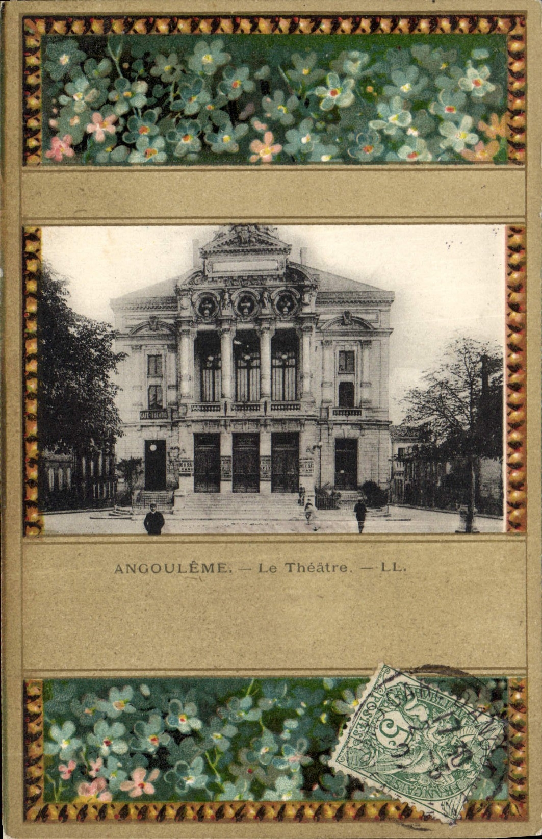 Postal Fantasia Ilustrador Angouleme el teatro