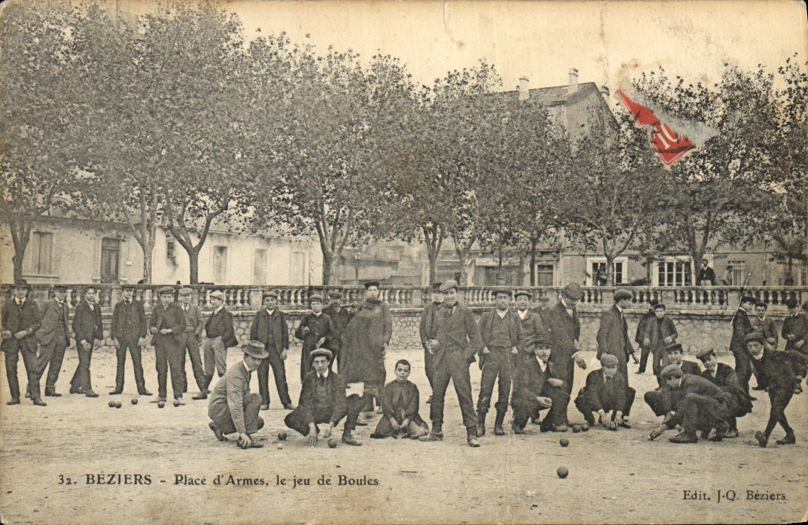 CPA Petanque Beziers Place d'armes le jeu de boules