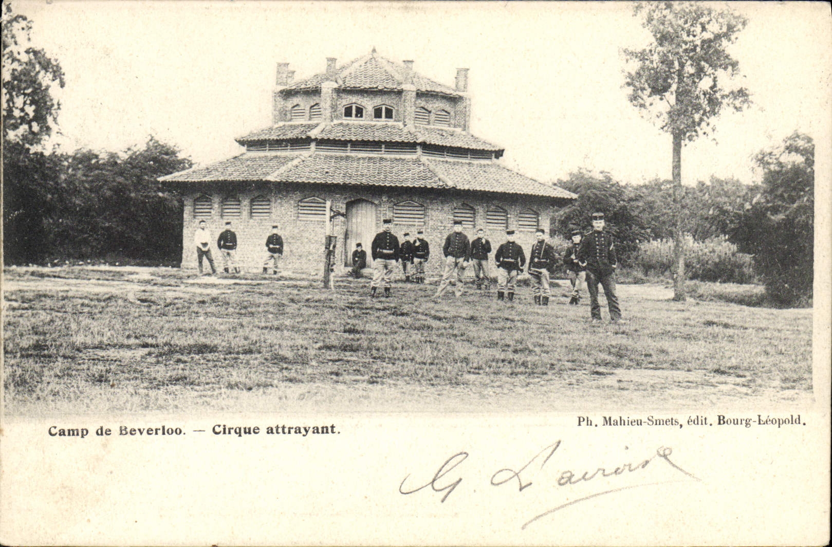 Vintage Postcard attractive Circus Camp of Beverloo