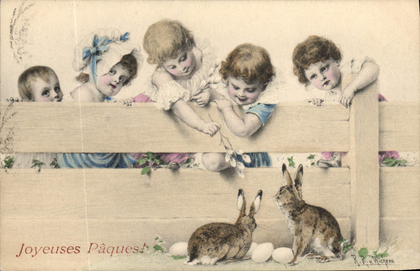 CPA Lapin Lapins Enfants 
