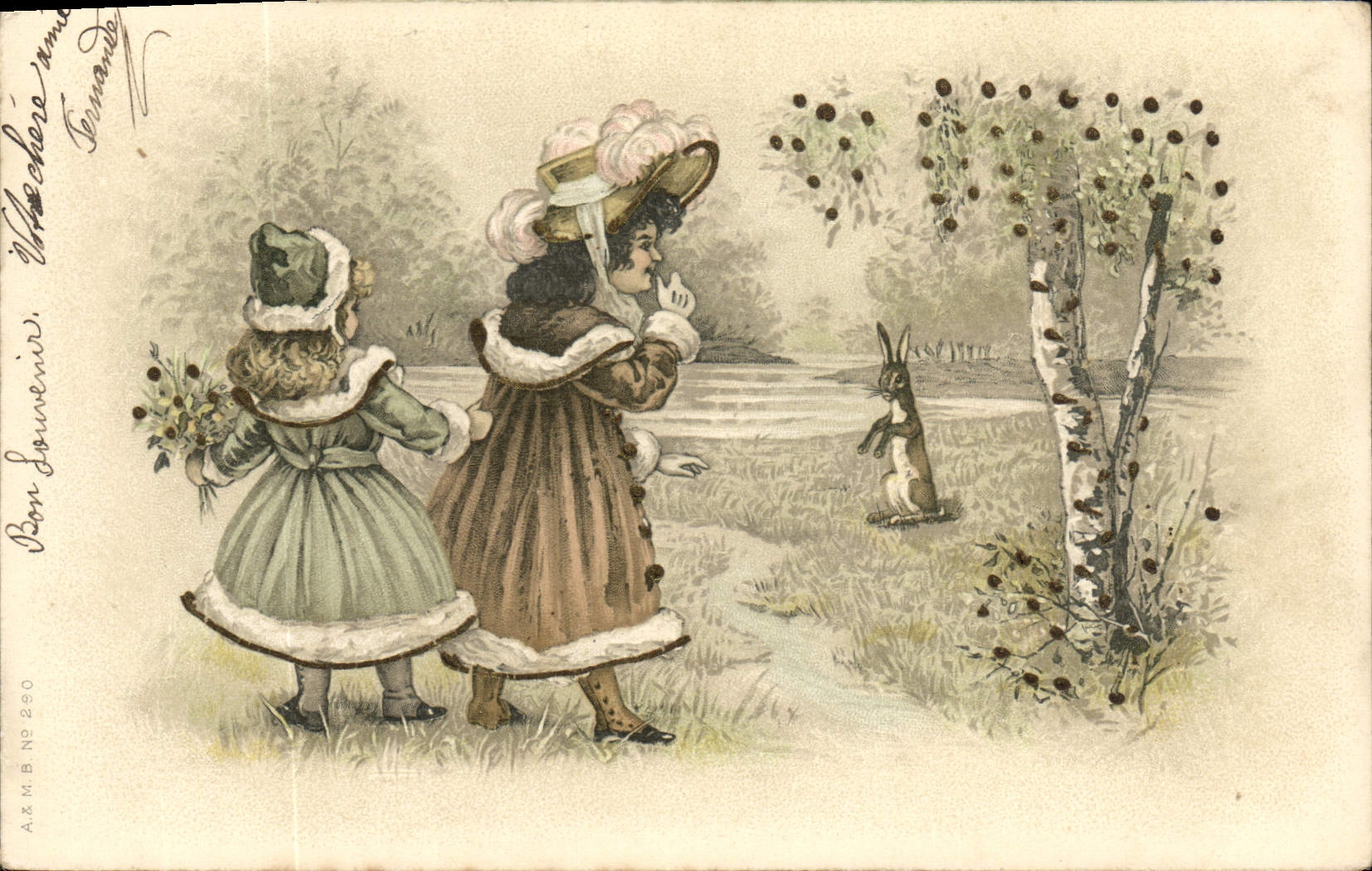 CPA Lapin Lapins Enfants 