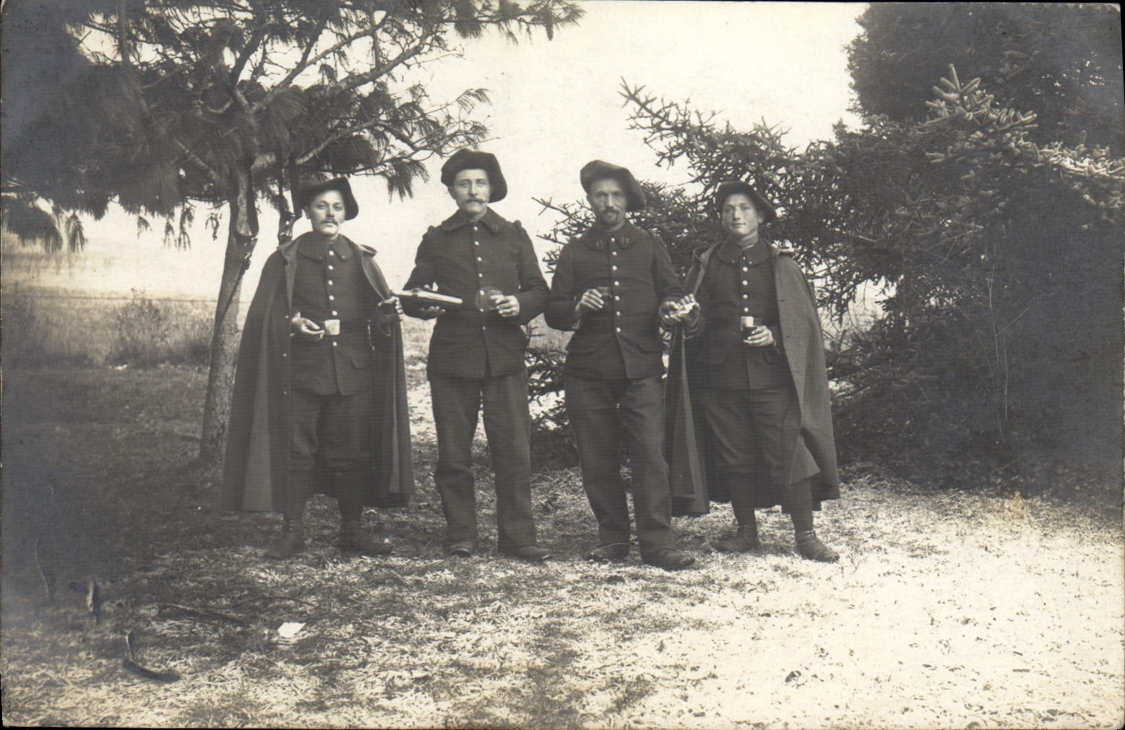 CARTE PHOTO Militaria Chasseurs Alpins