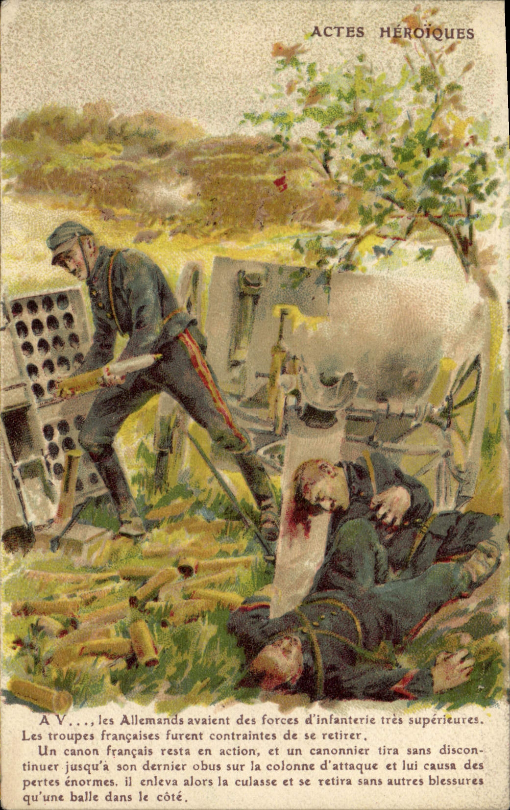 CPA Militaria Actes heroiques 