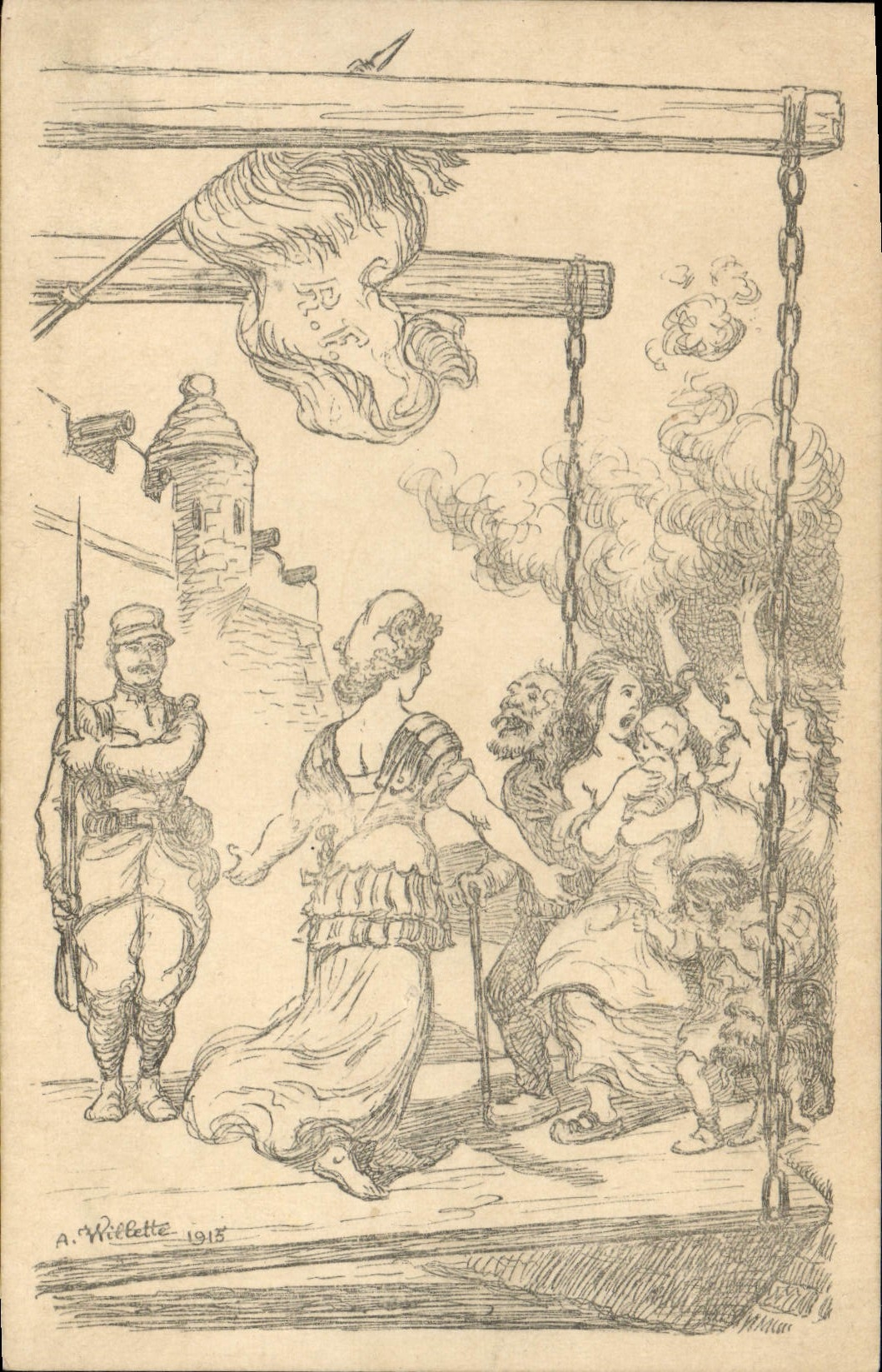 CPA Militaria Marianne 