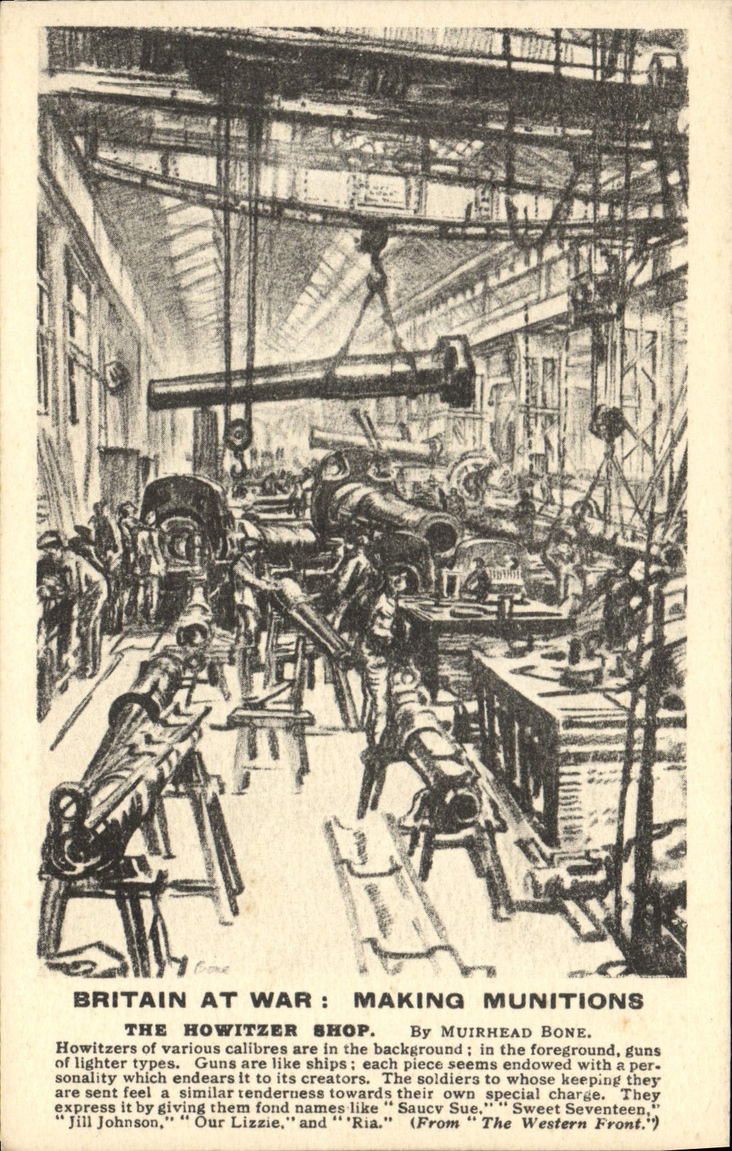 CPA Militaria Britain at war Making munitions The Howitzer shop 