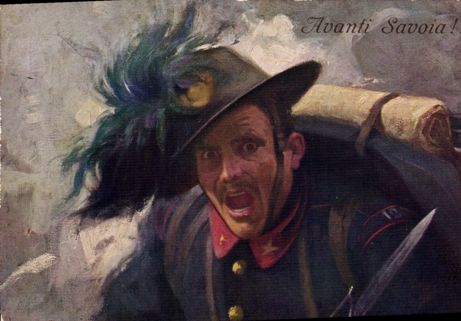 CPA Militaria Avanti Savoia 