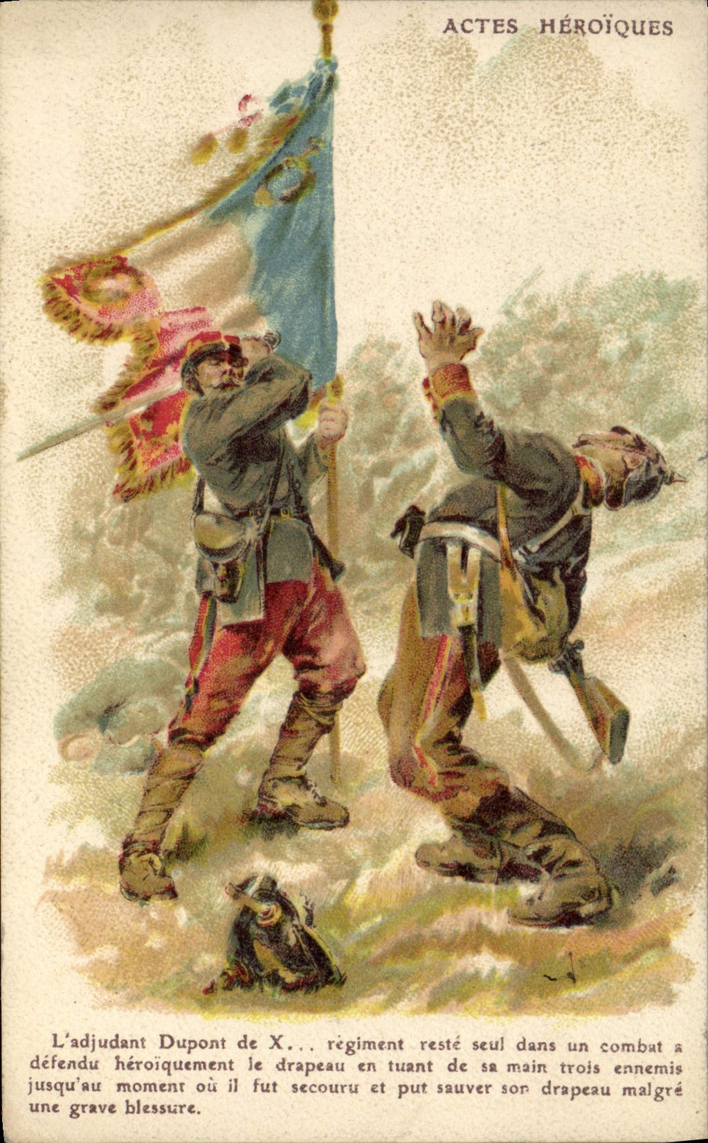 CPA Militaria Actes heroiques 