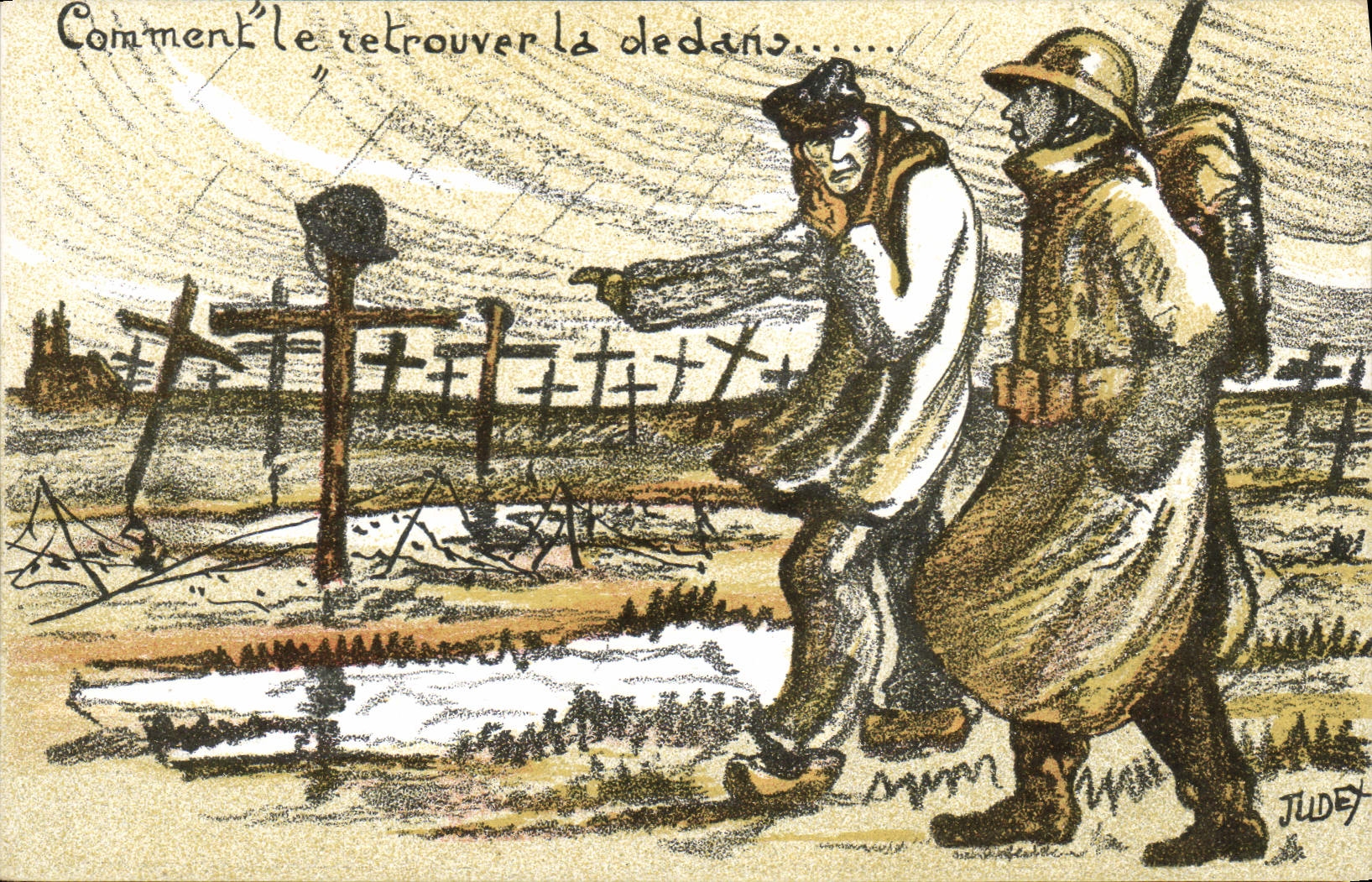 Vintage Postcard Militaria How to find it inside it