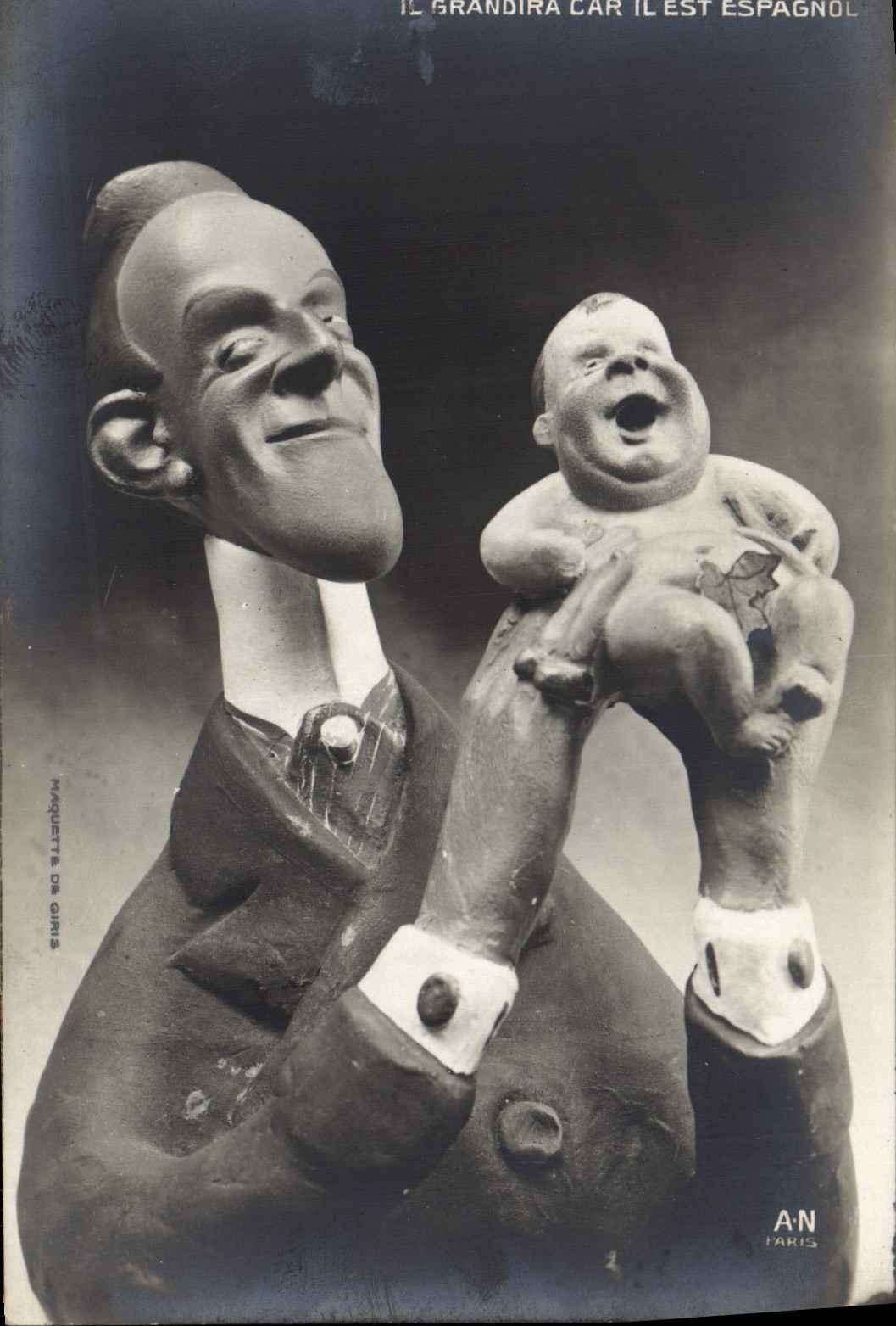 CPA Il grandira car il est espagnol