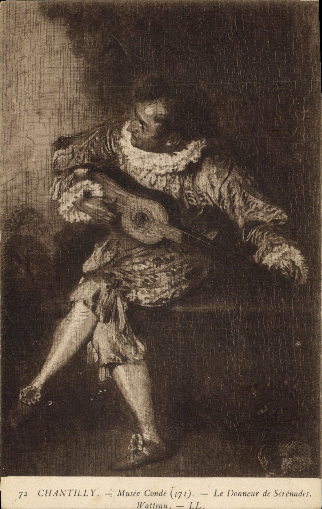 CPA Chantilly Musee Conde Le donneur de Serenades Watteau 
