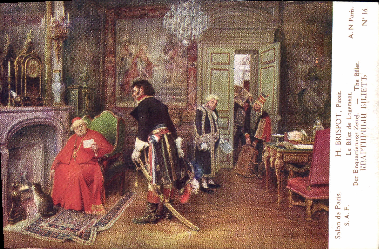 CPA Brispot le billet de logement Salons de Paris 