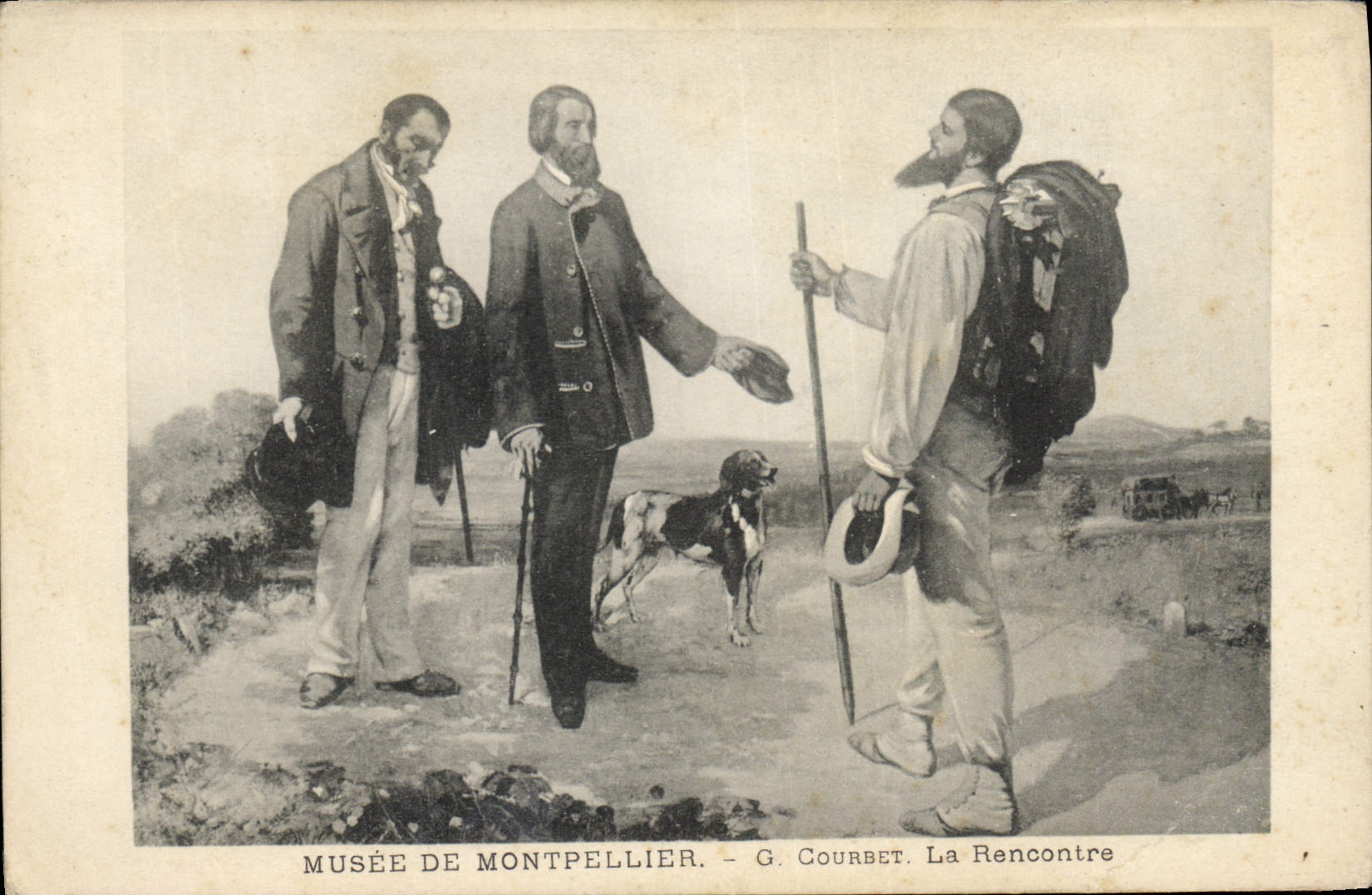CPA Musee de Montpellier Courbet La rencontre 
