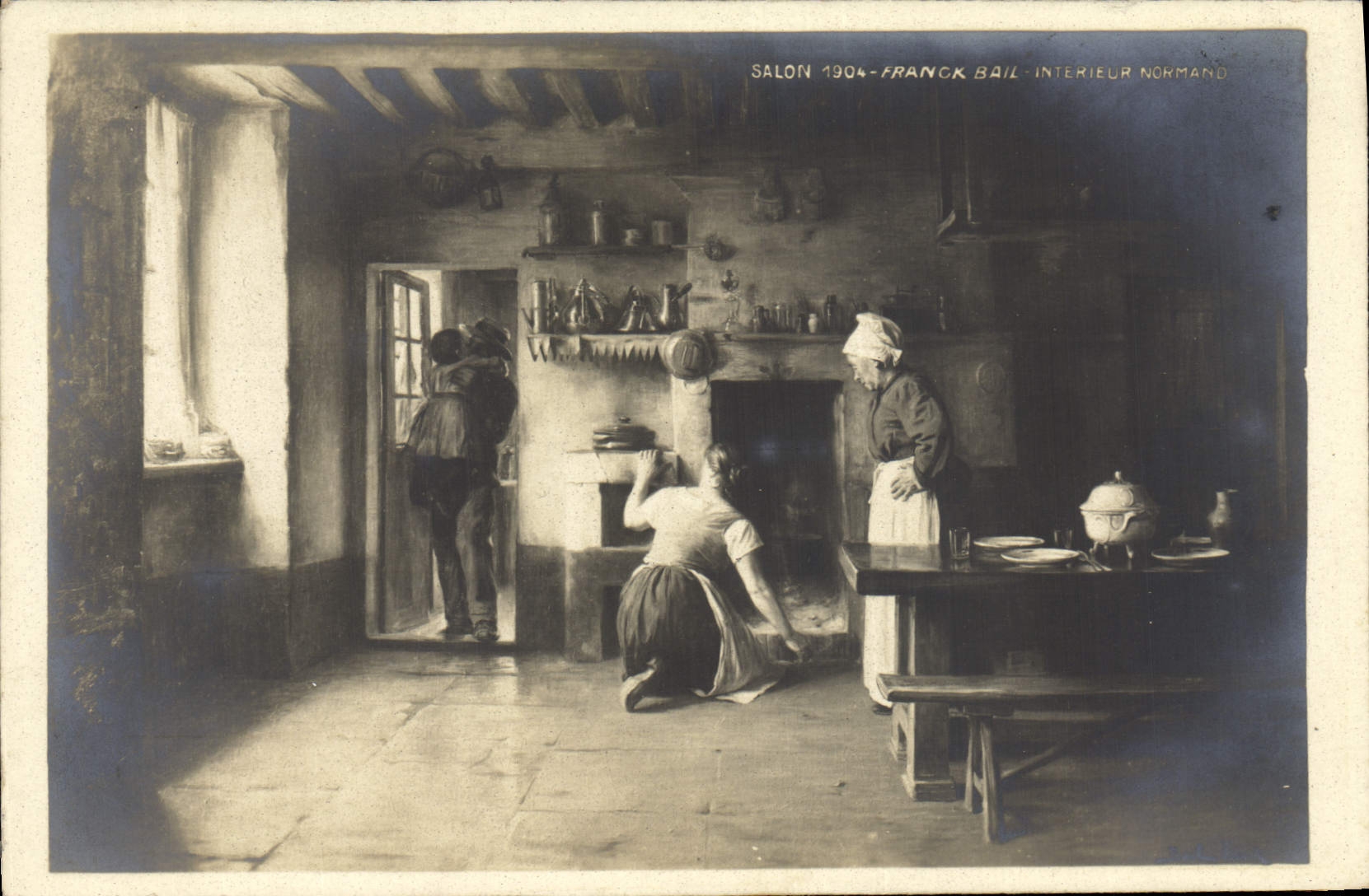 Postal Salón 1904 de Frank Bail Interieur Normando