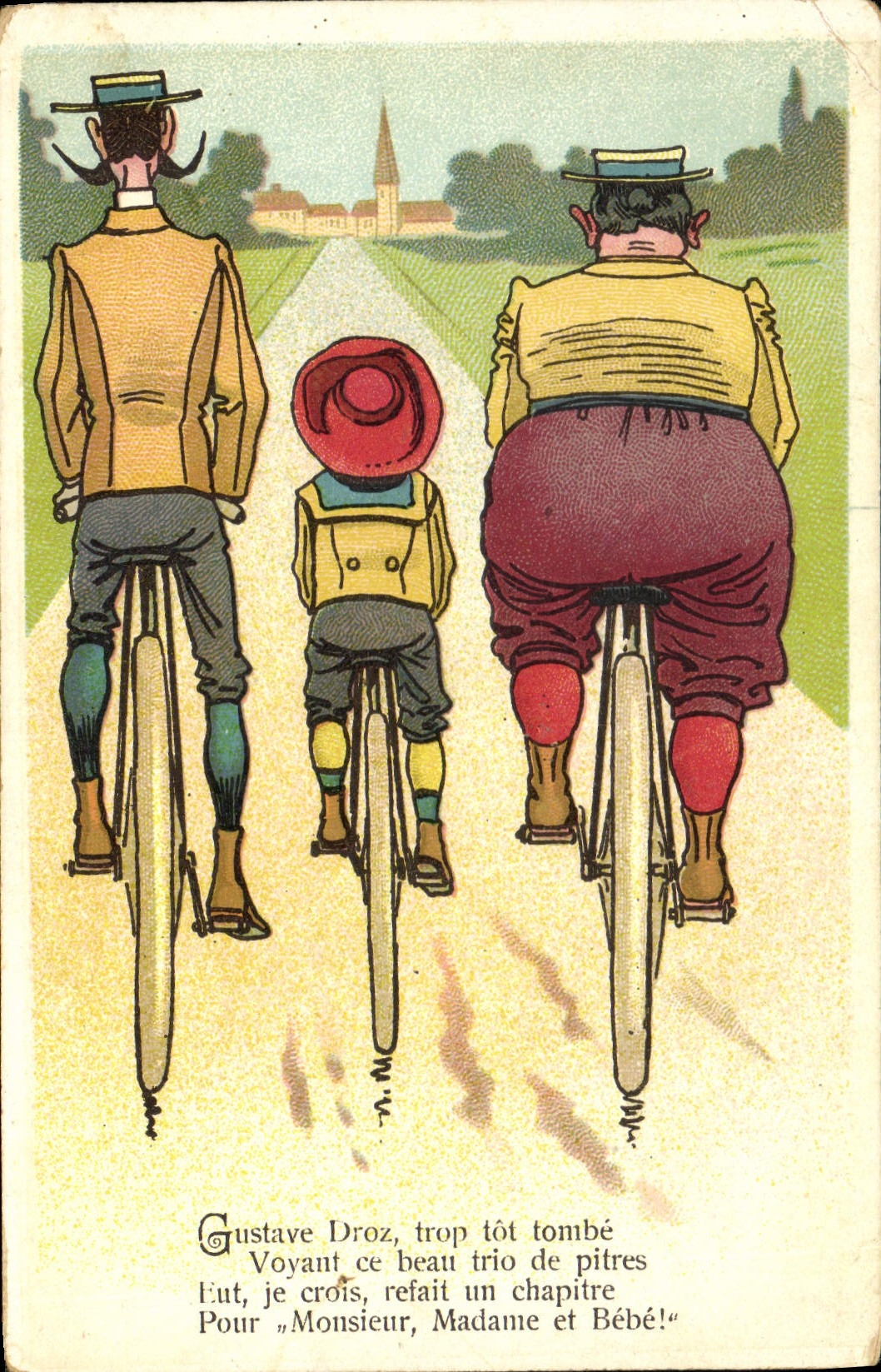 Vintage Postcard Fantaisie Illustrator Bicycle Cycles