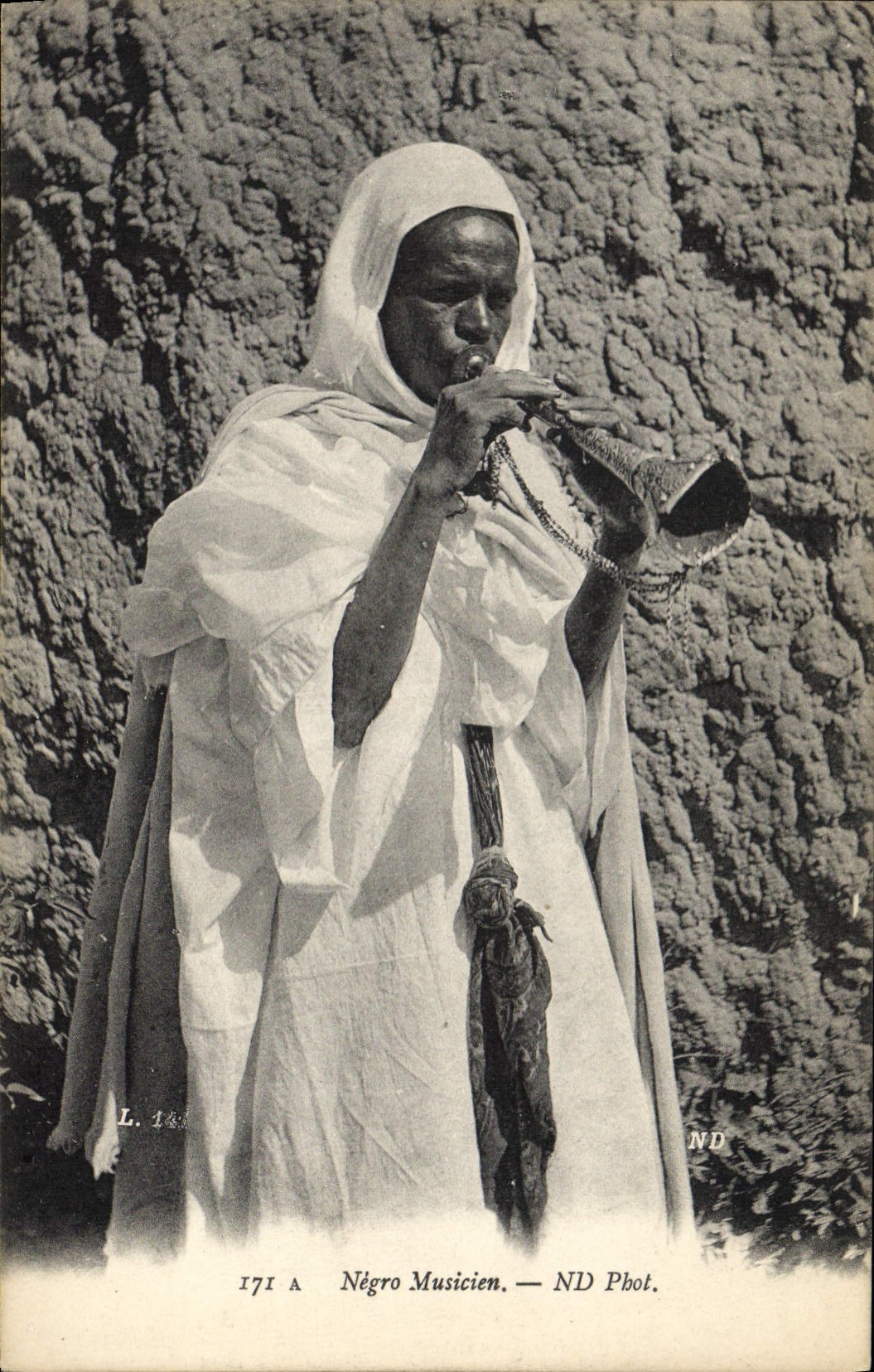 Negro Vintage Postcard Folklore musician