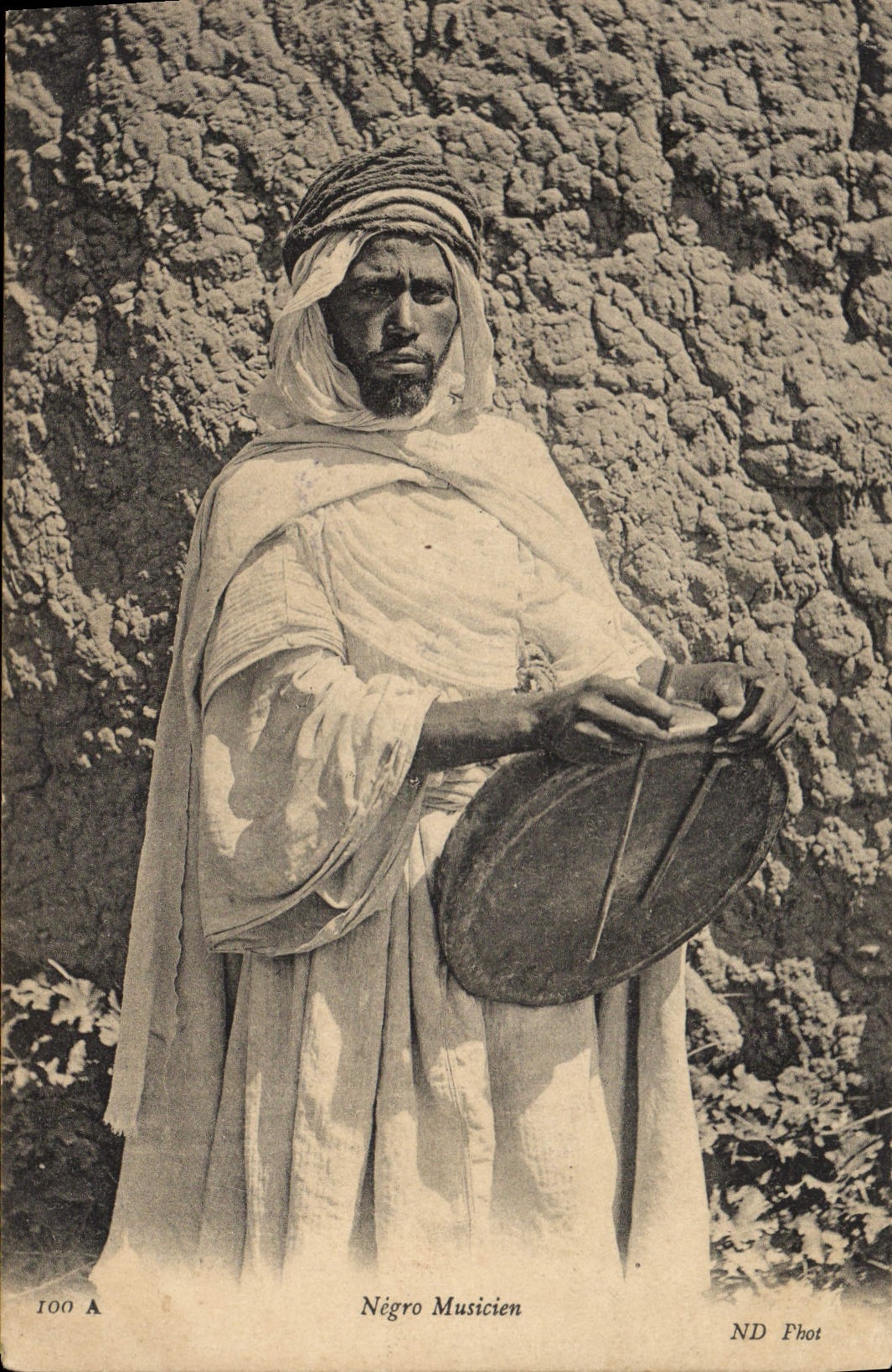 CPA Folklore Negre musicien 