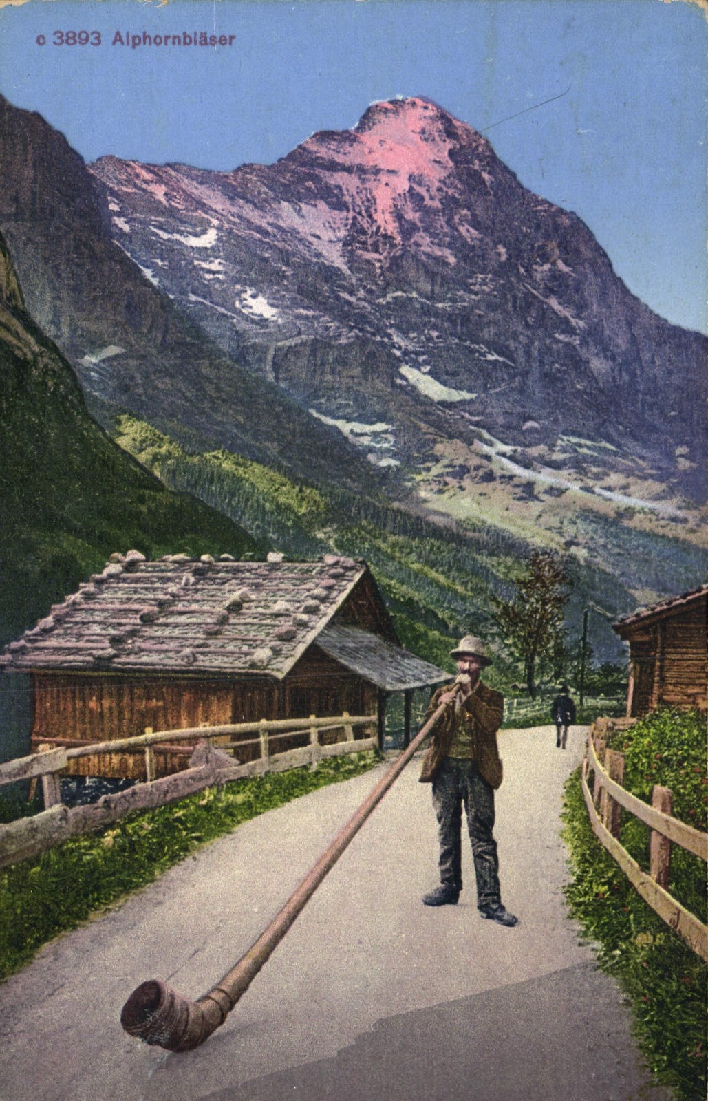 Postal Folclore Alphornblaser