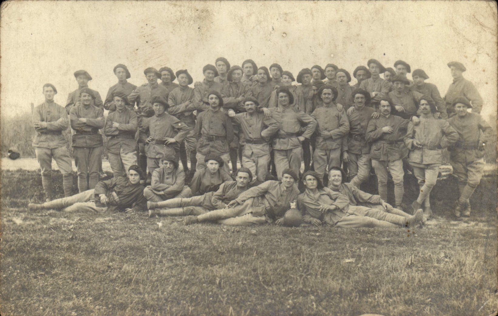 CARTE PHOTO Militaria Chasseurs Alpins 
