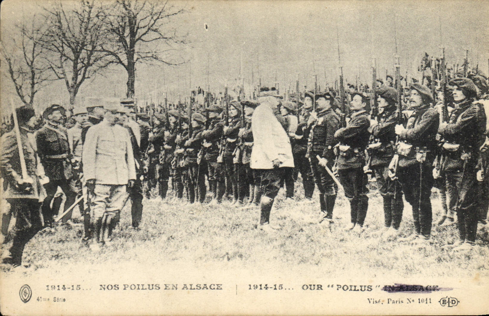 CPA Militaria Chasseurs Alpins Alsace Nos poilus
