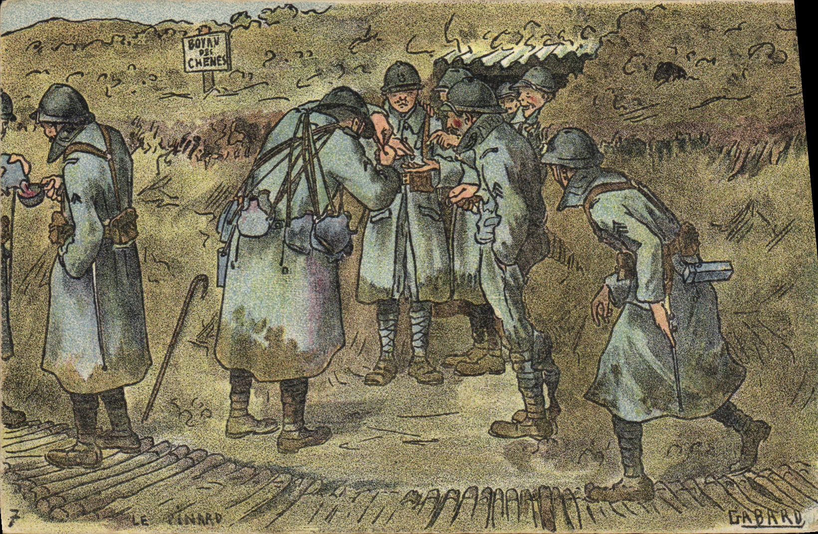 Vintage Postcard Militaria plonk