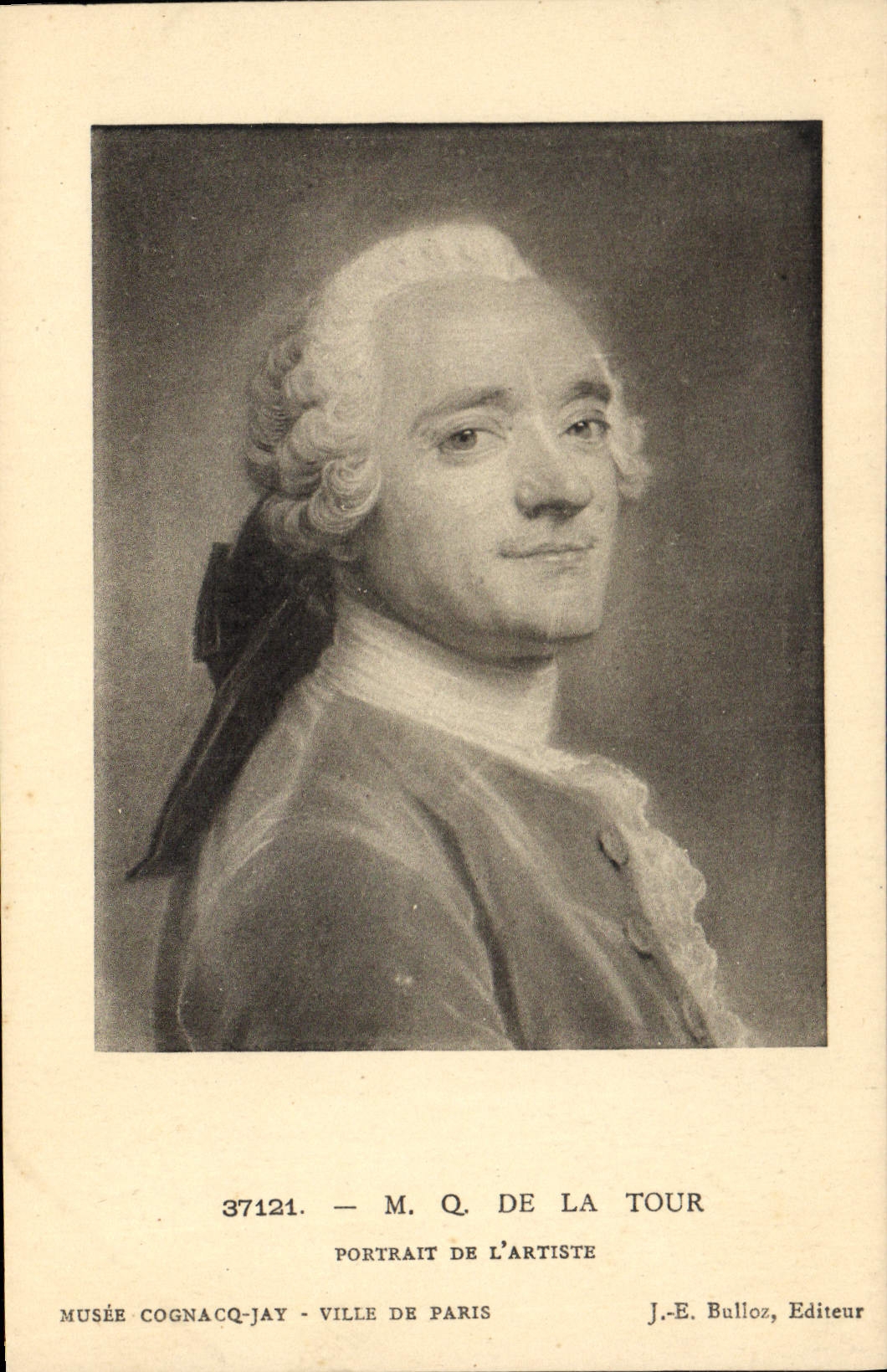 CPA Quentin de la Tour Portrait de l'artiste Musee Coqnacq Jay Paris 