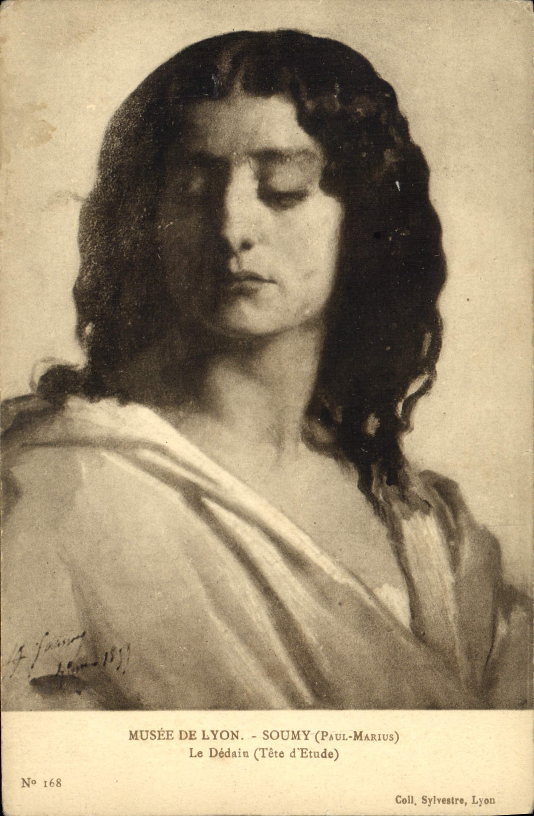 CPA Musee de Lyon Soumy Le dedain Tete d'etude 