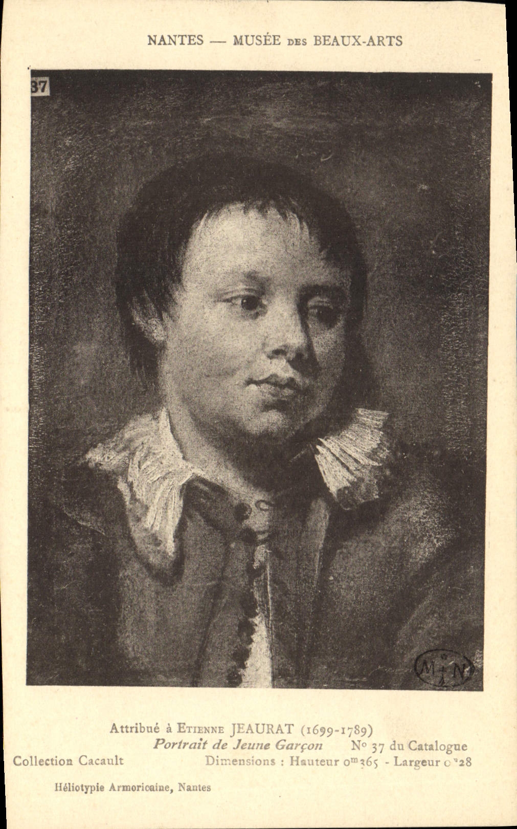 CPA Nantes Musee des Beaux Arts Etienne Jaurat portrait de jeune garcon 