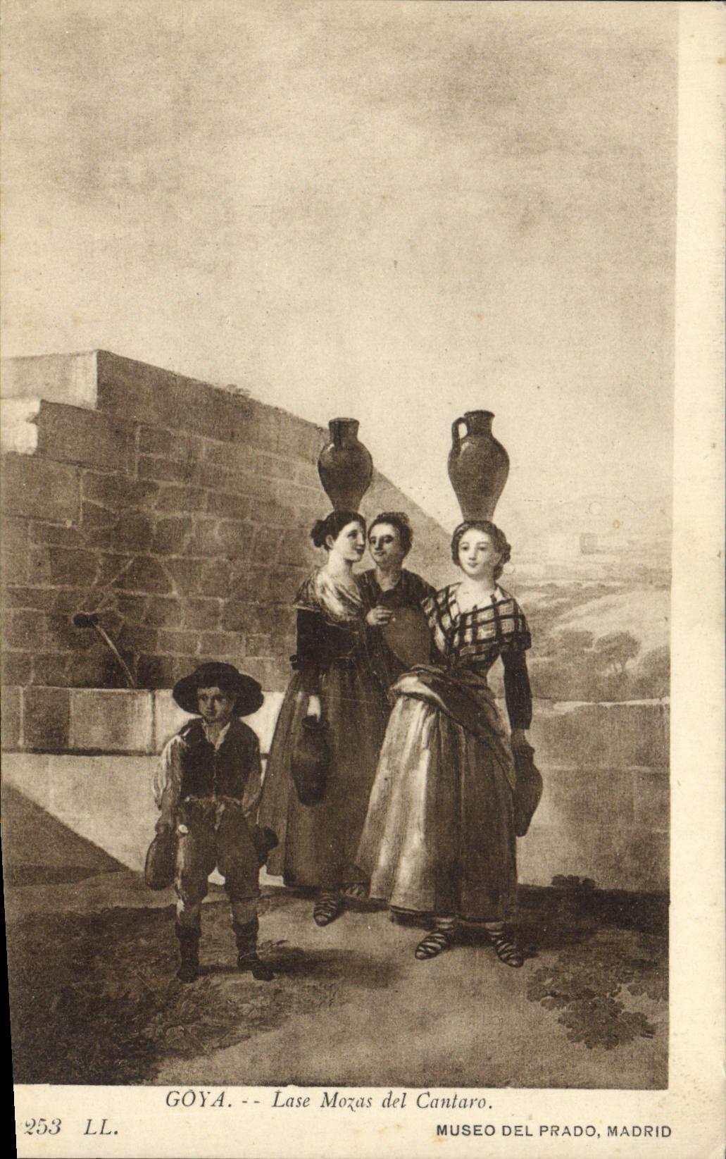 CPA Goya Lase Mozas del Cantaro Museo del Prado Madrid 