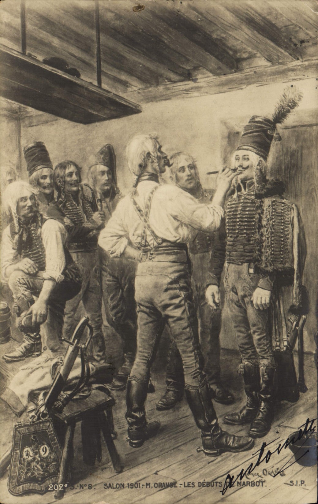 CPA Salon 1901 Orange Les debuts de Marbot Militaria 